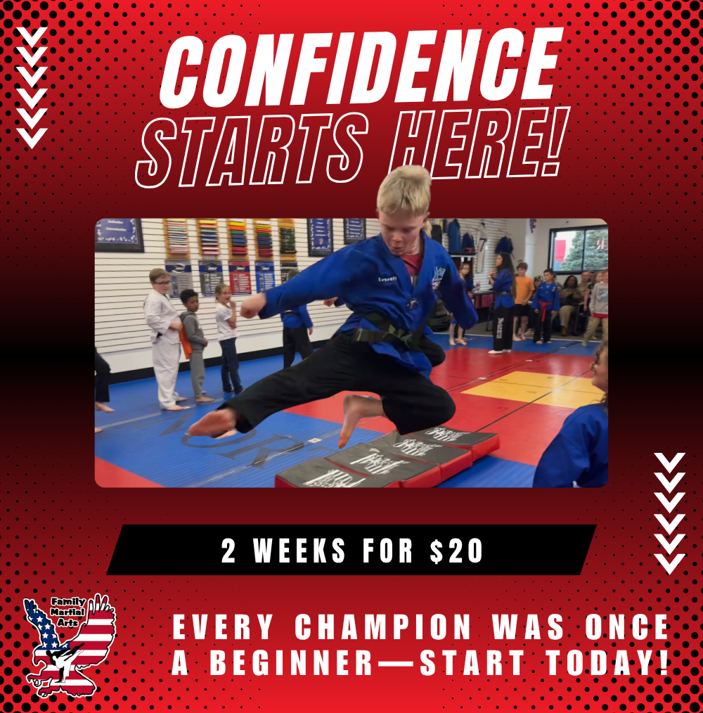 Family Martial Arts Facebook ad: Watch Your Child’s Confidence Skyrocket!
