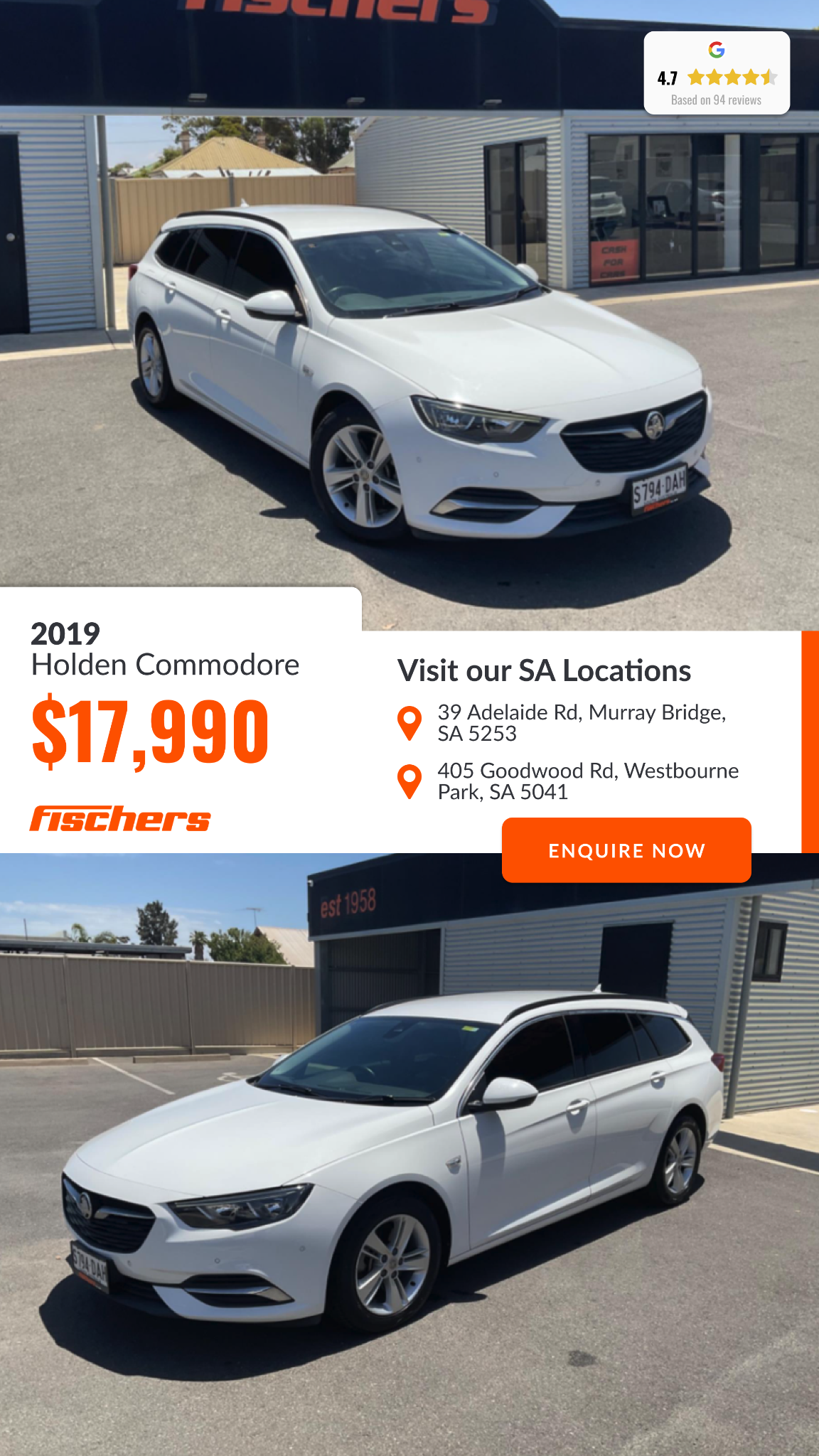 Fischer Motors Facebook ad