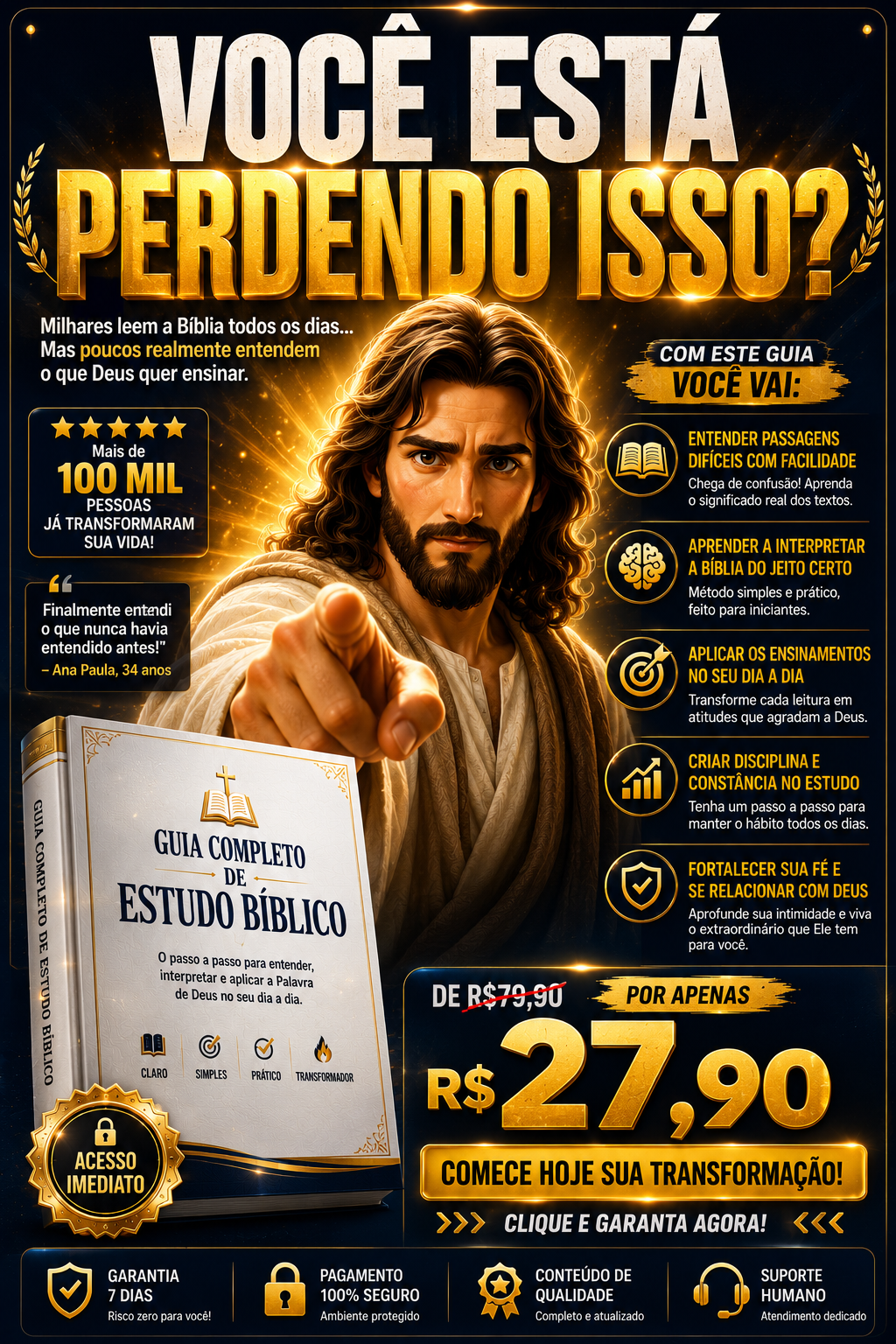 Fonte de Graça Facebook ad: Milhares leem a Bíblia.