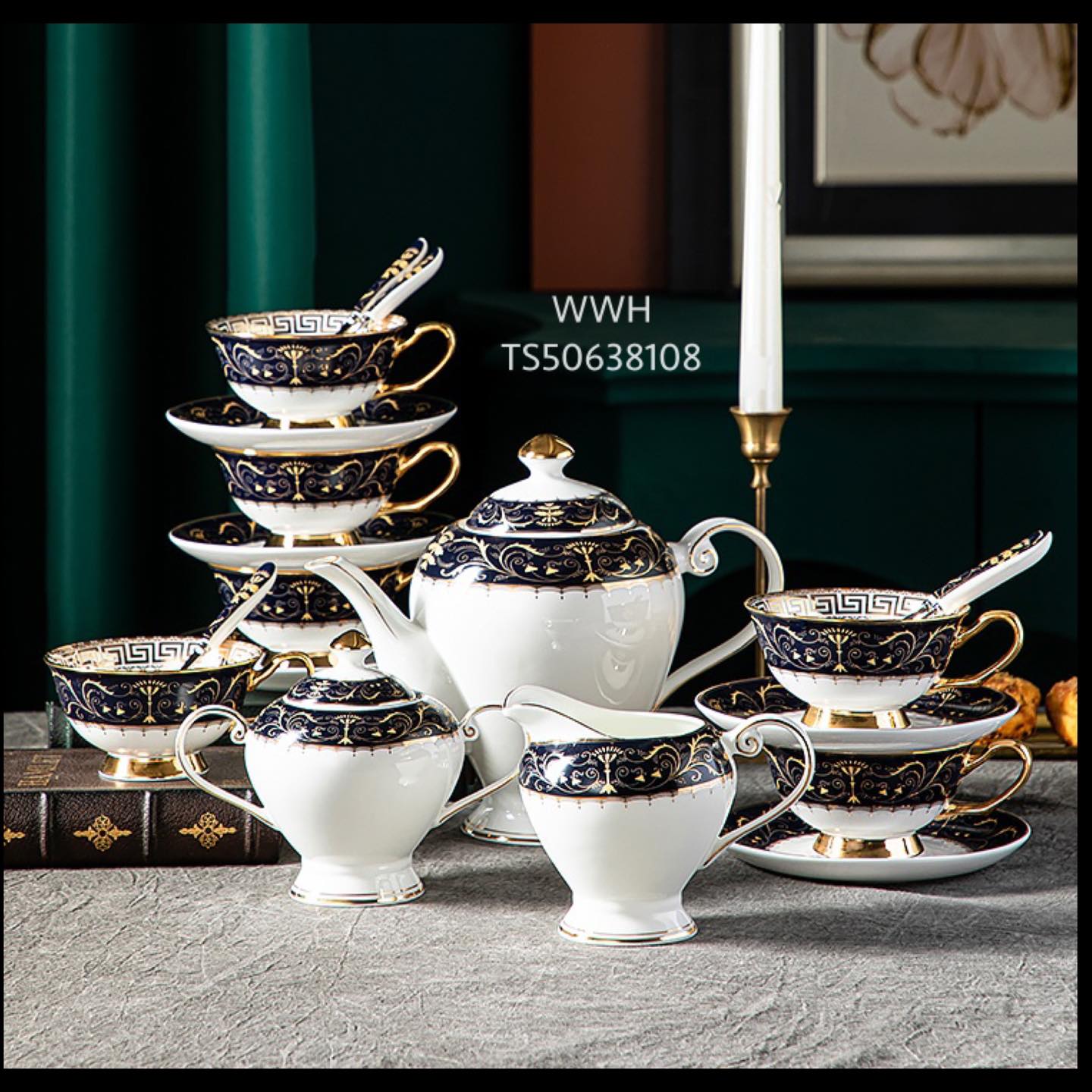 W Warm House Facebook ad: ຊຸດຈອກນຳ້ຊາ ມາໃໝ່! TEA SET