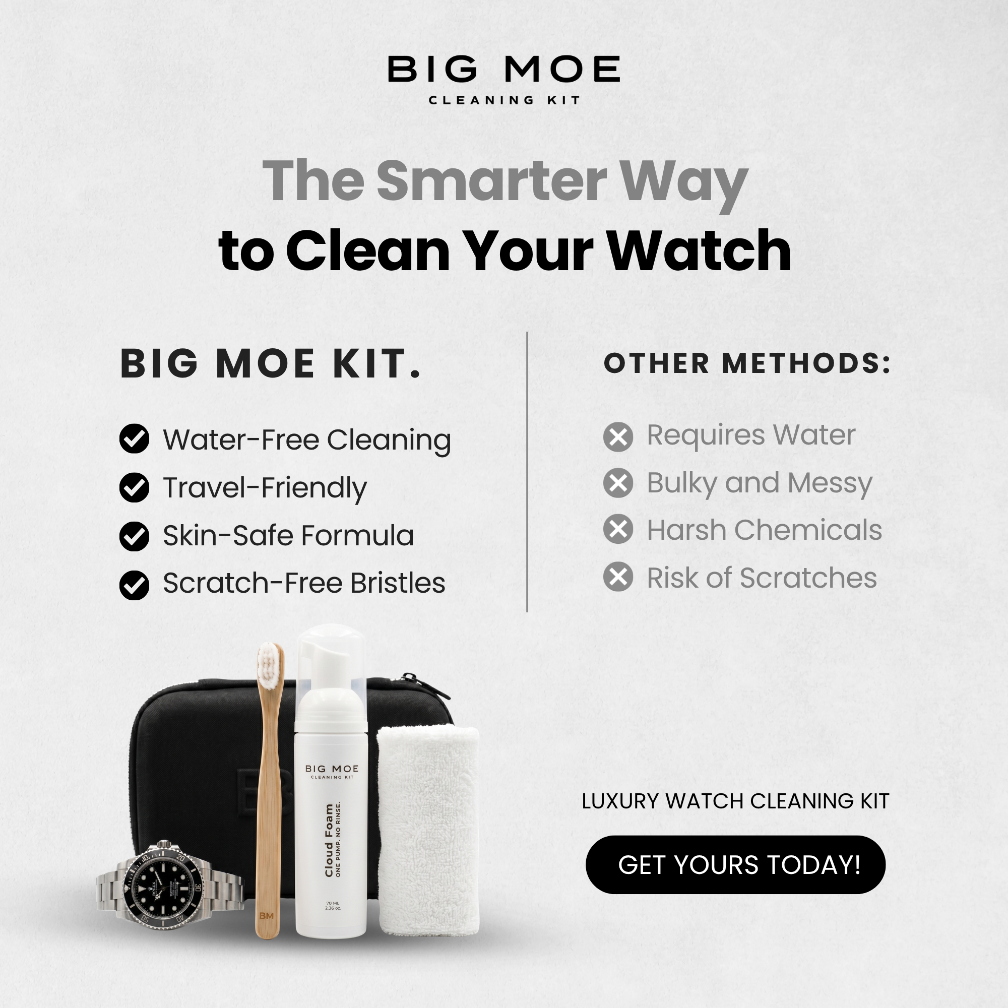 Big Moe Watches - Dubai Luxury Watches Facebook ad: Watch Cleaning Kit (Without Water)
