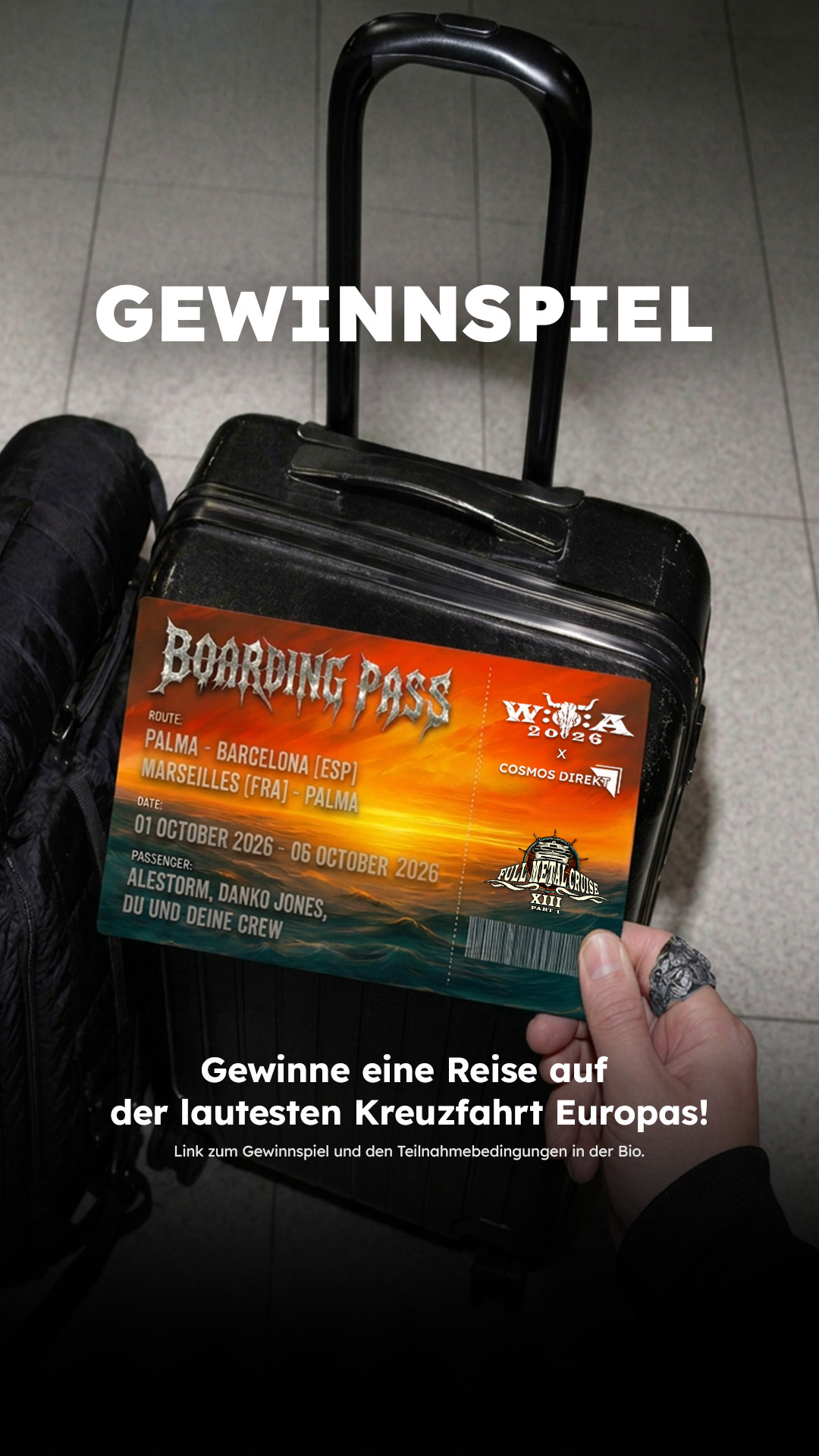 CosmosDirekt Facebook ad: GEWINNSPIEL