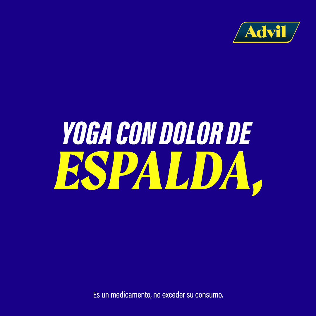Advil Colombia Facebook ad: Que el yoga te deje mantras y poses…