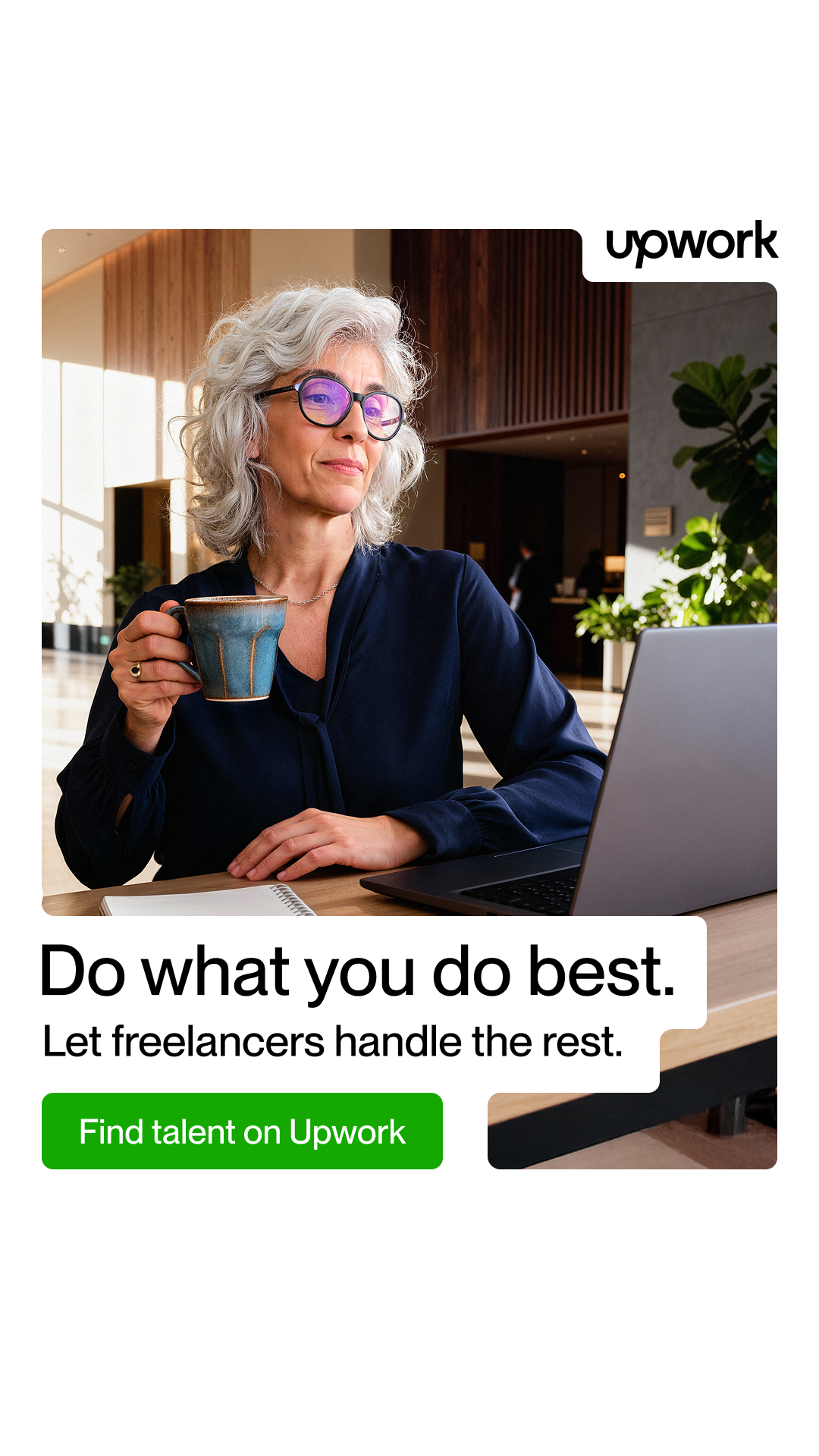Upwork Facebook ad