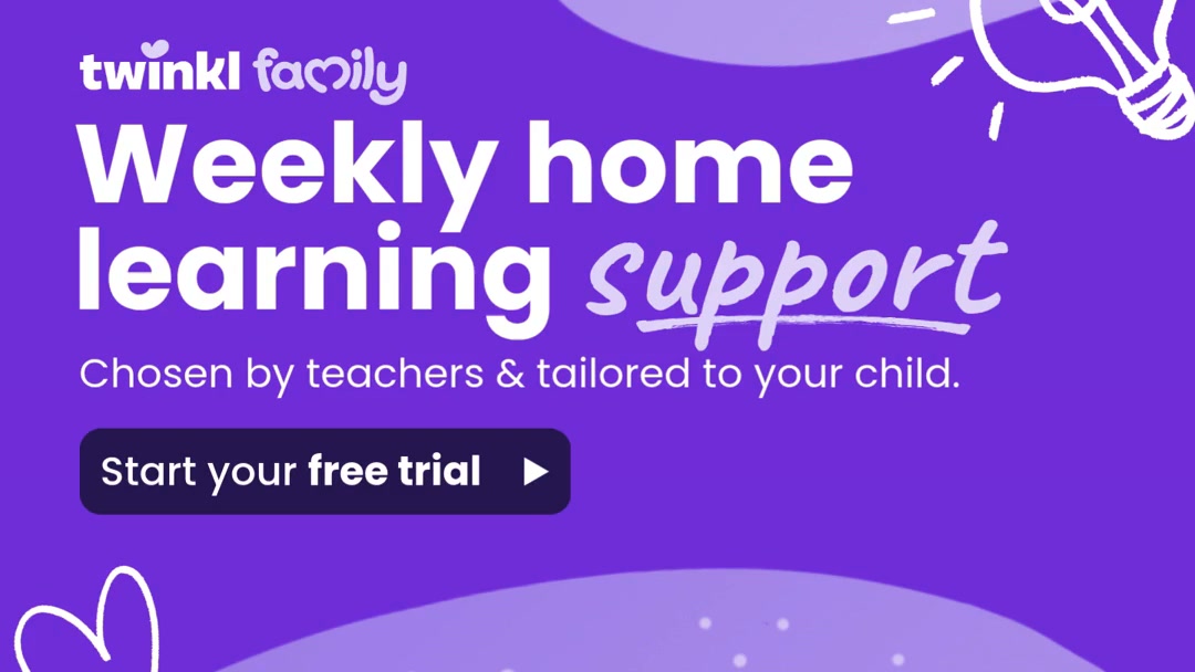 Twinkl Family Facebook ad: Free trial