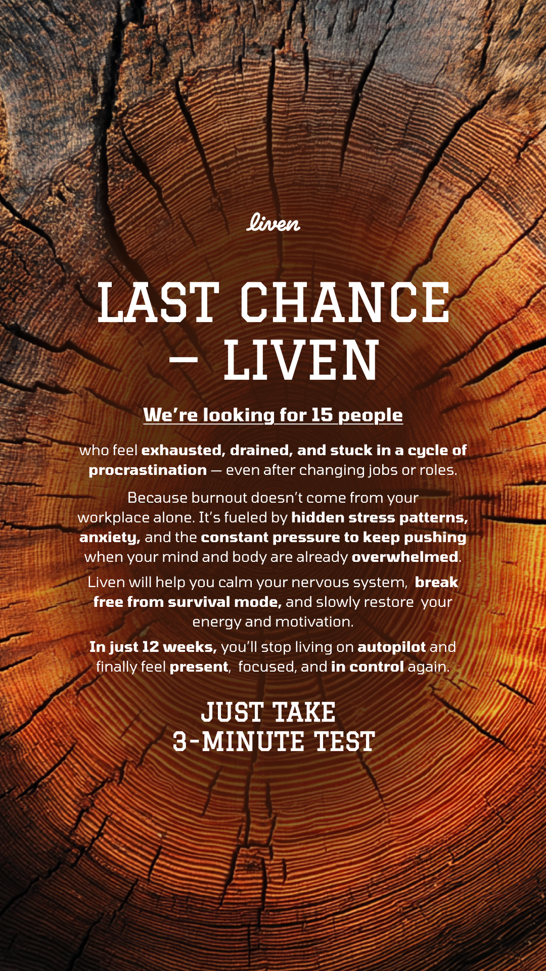 Liven: Self-Discovery Community Facebook ad