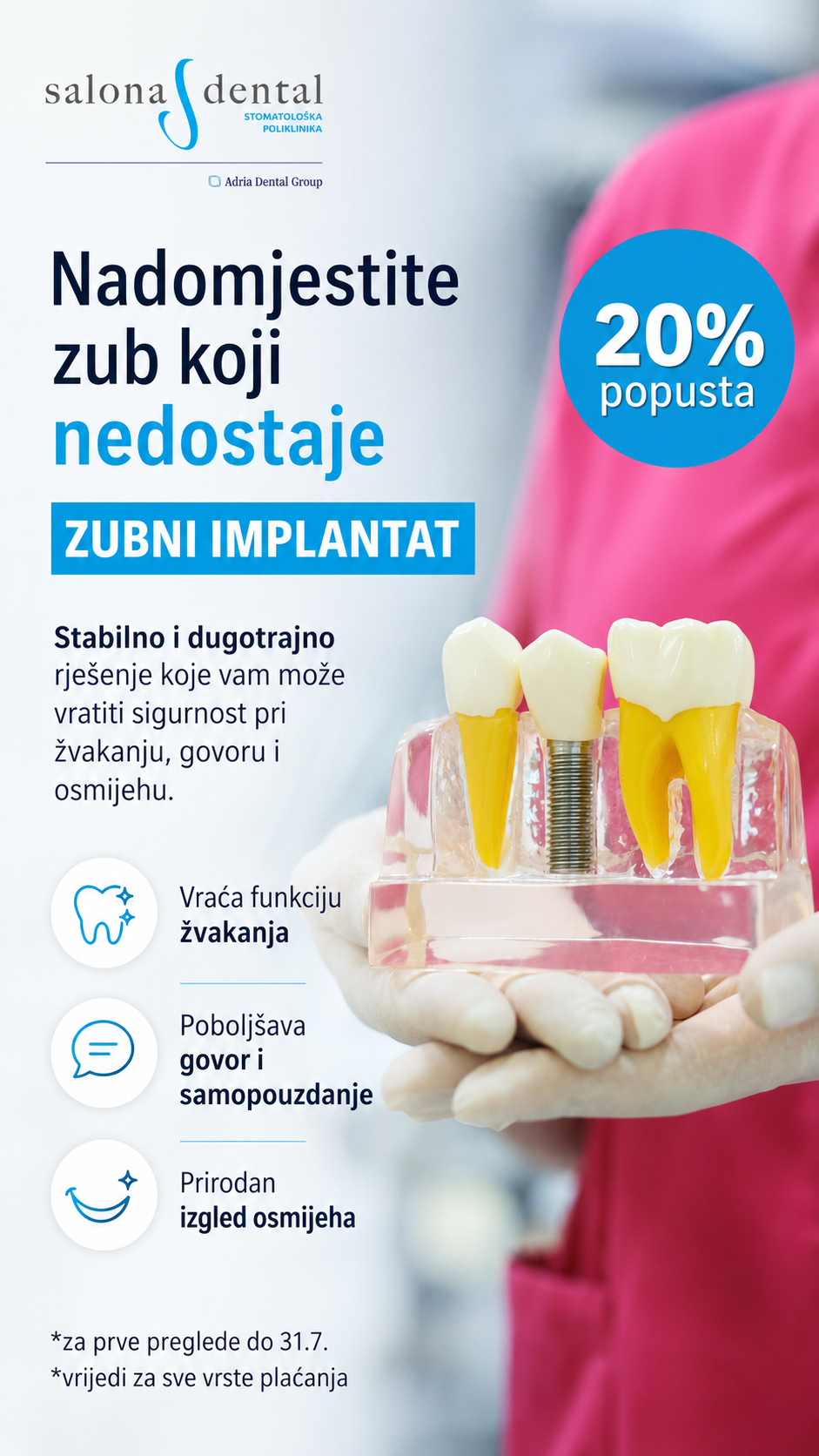 Salona Dental Facebook ad from Jul 14, 2026