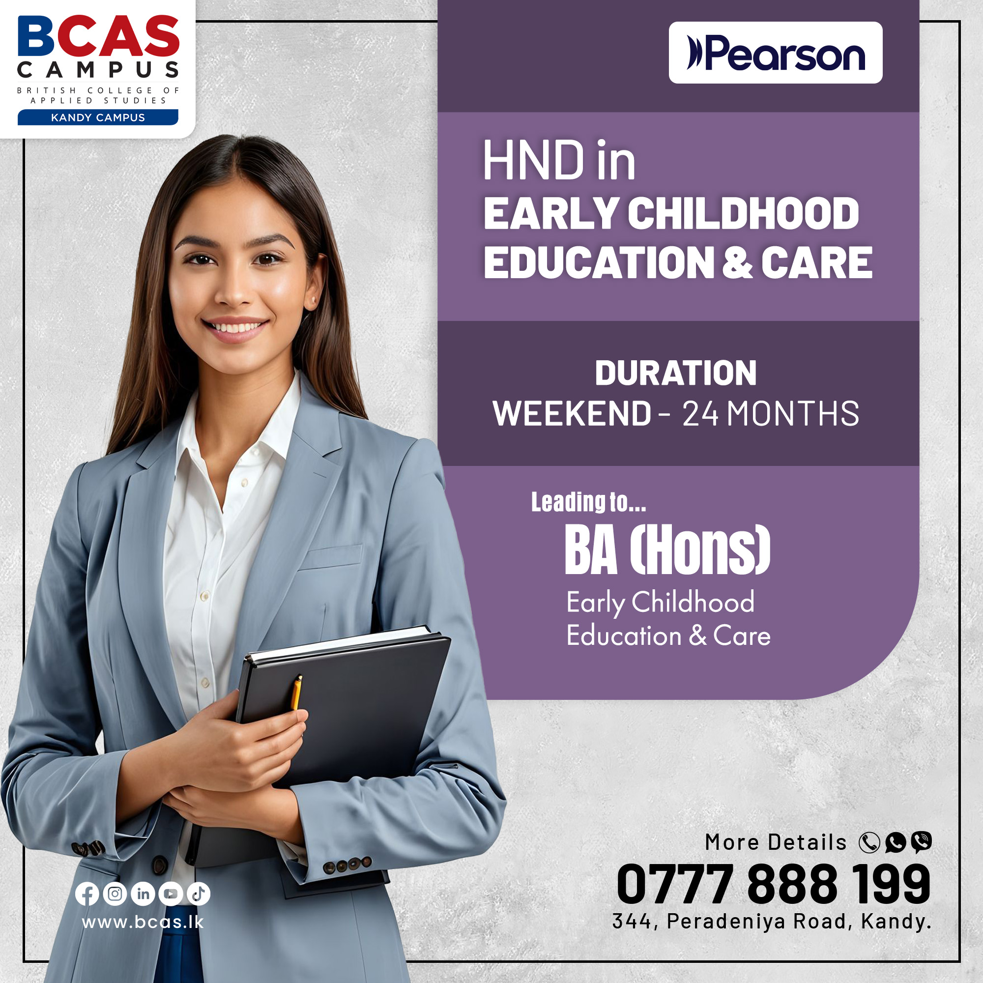 BCAS Kandy Campus Facebook ad