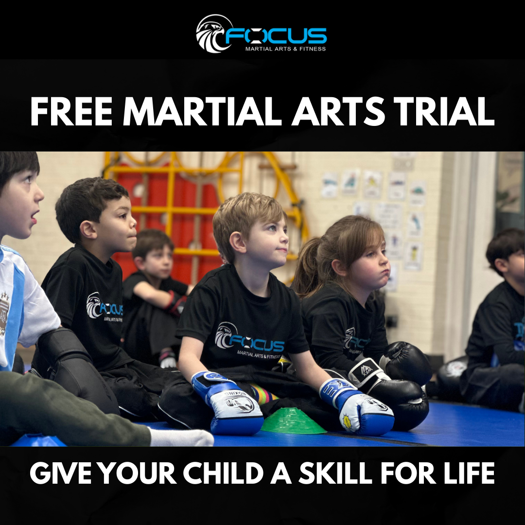Focus Martial Arts & Fitness Facebook ad: Try For Free!