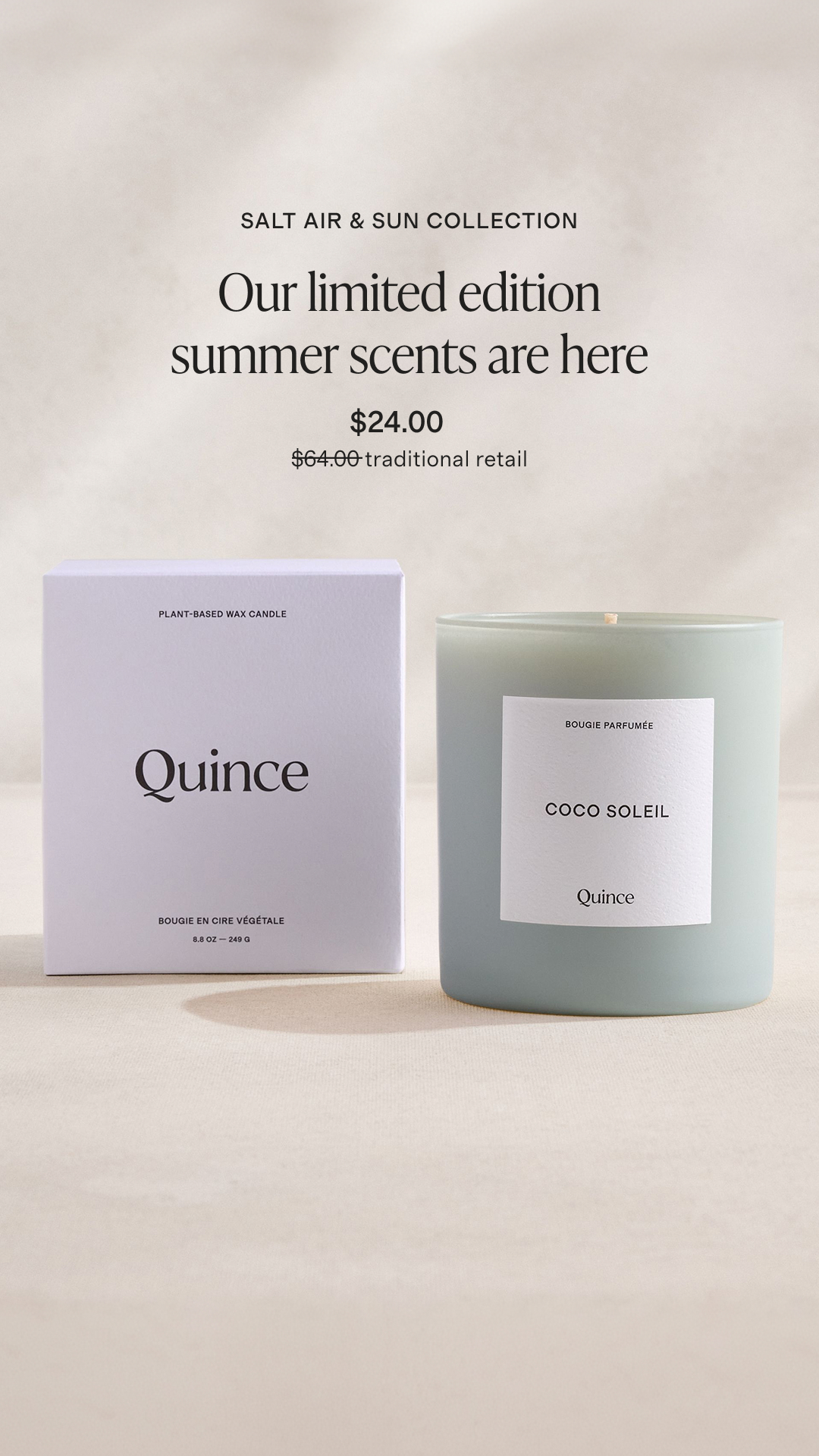 Quince Facebook ad