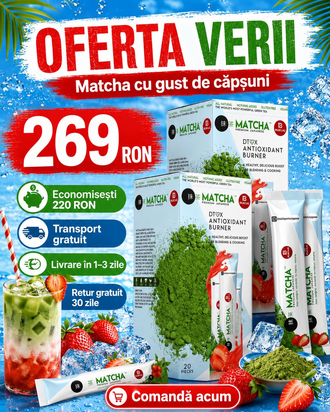 Matcha Tea Online Facebook ad: Secretul Tinereții și al Sănătății