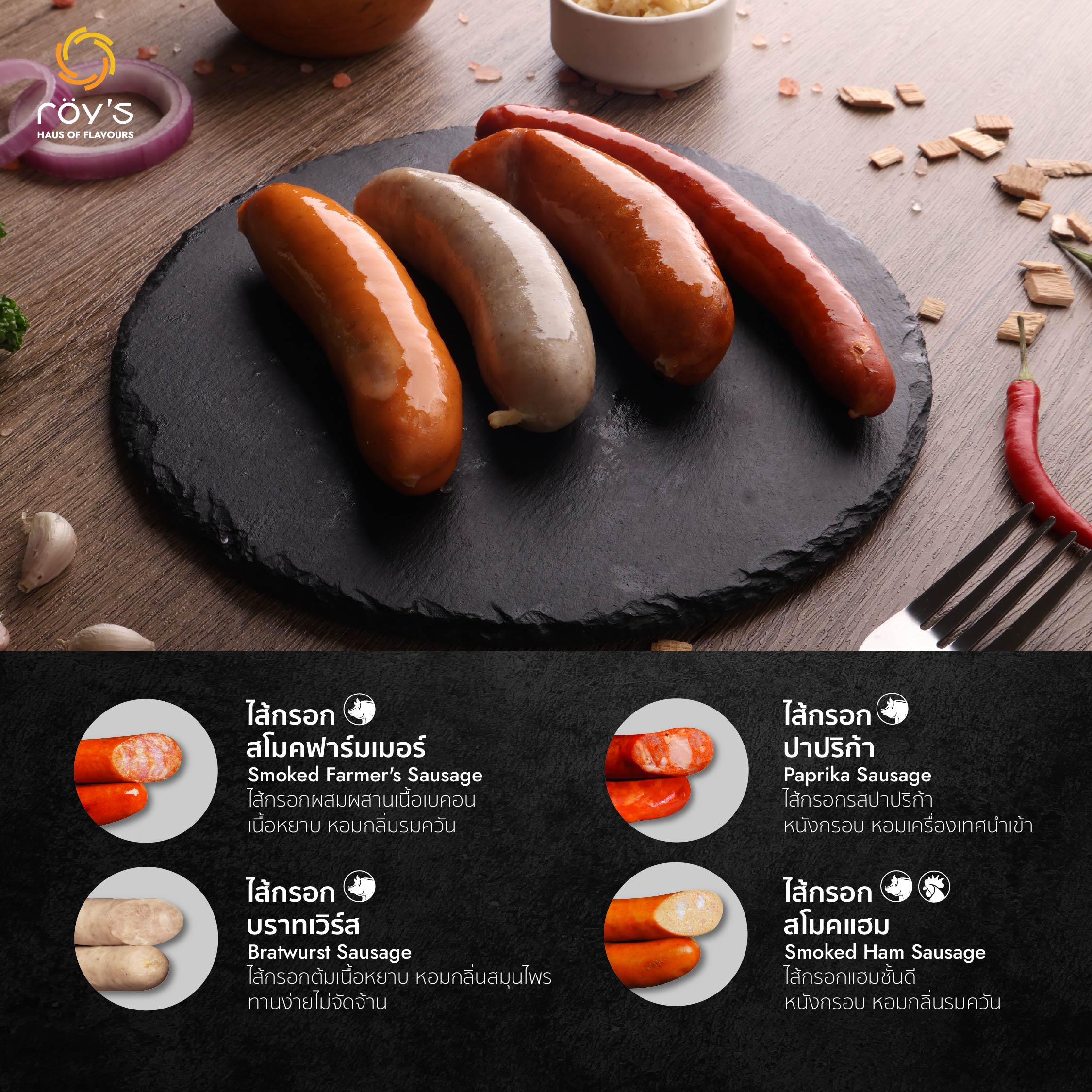 Roy's Premium Products รอยส์ ไส้กรอก พรีเมี่ยม Facebook ad