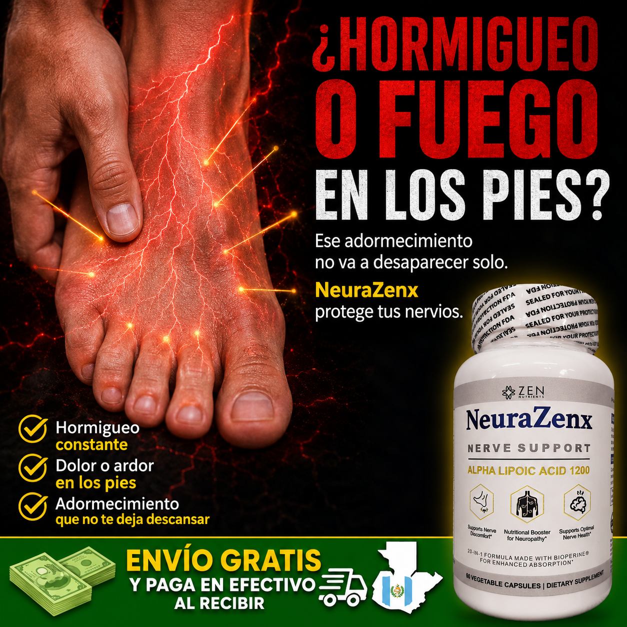 ShopNova Facebook ad: Alivia el hormigueo hoy | Paga al recibir