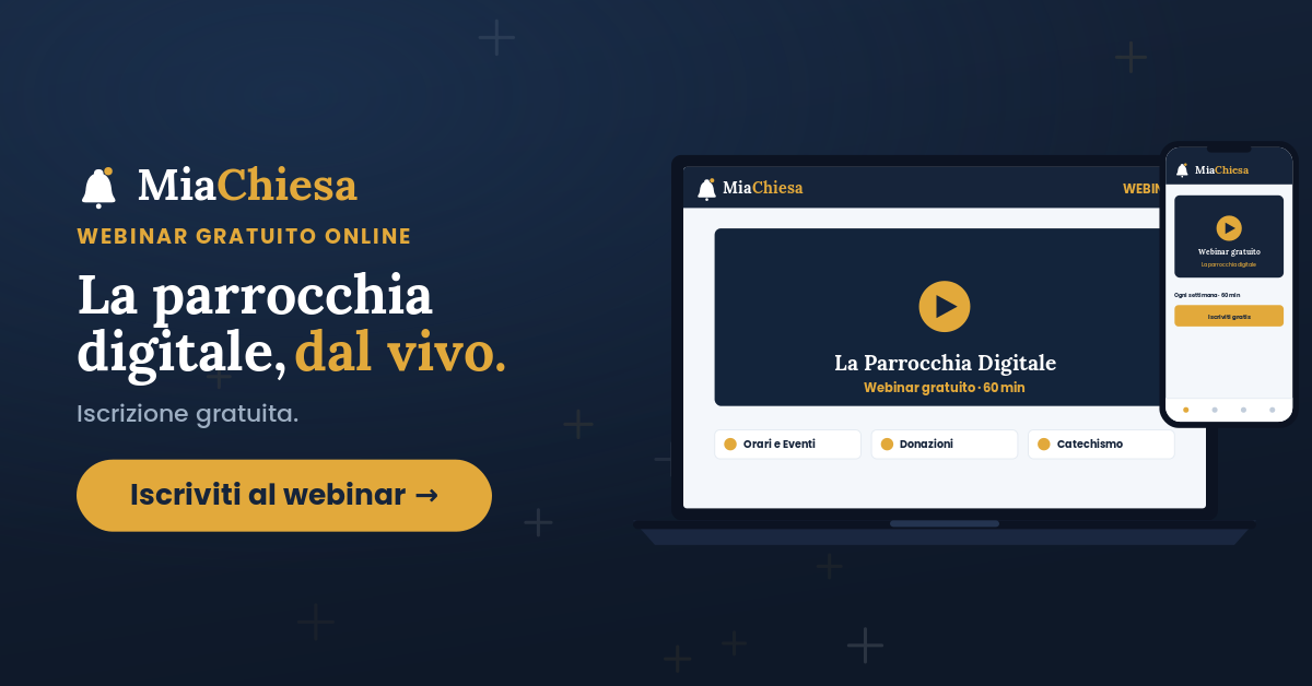 MiaChiesa.it Facebook ad: Webinar gratuito: la parrocchia digitale