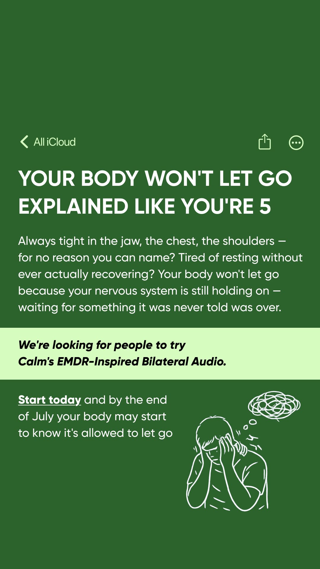 Calm Facebook ad