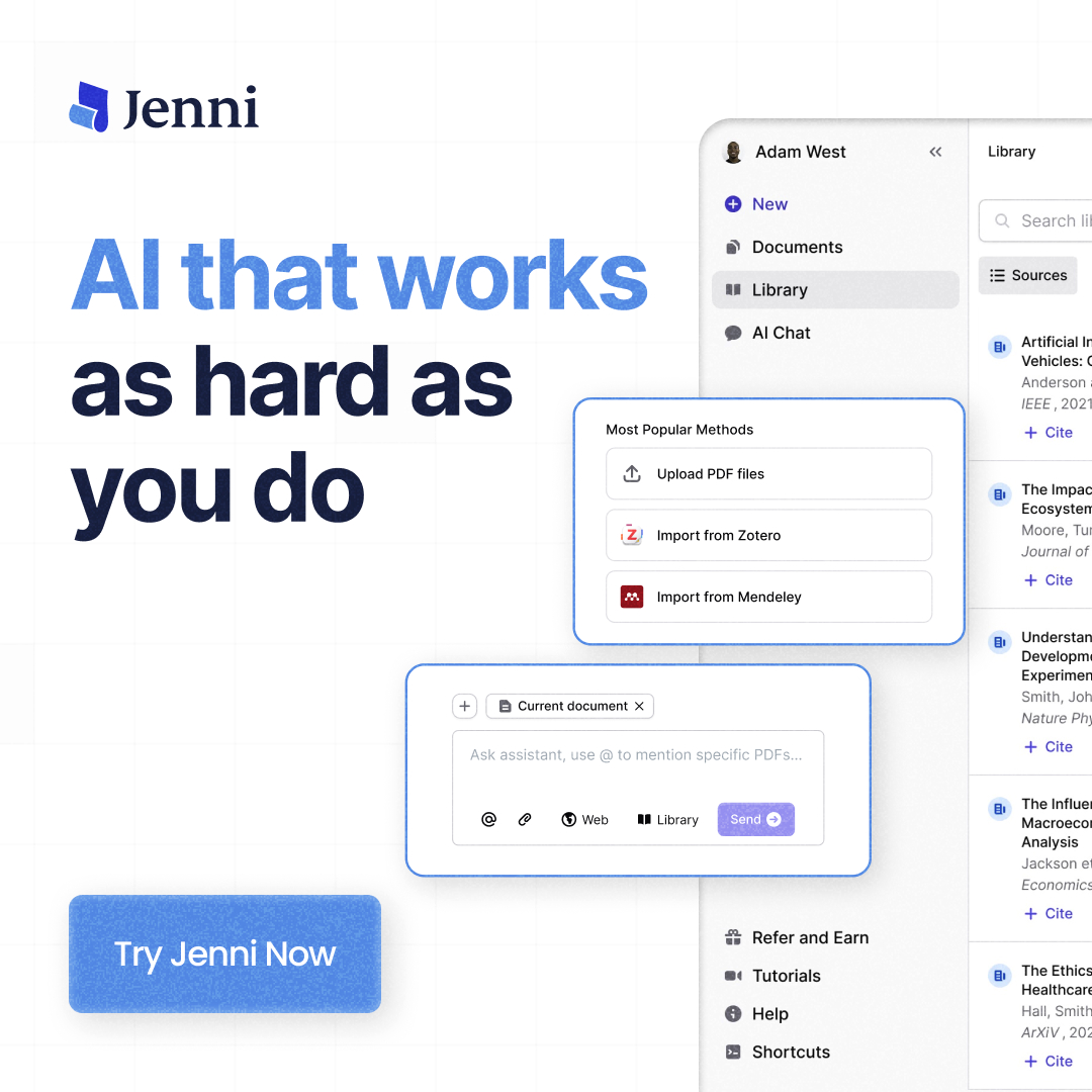 Jenni AI Facebook ad