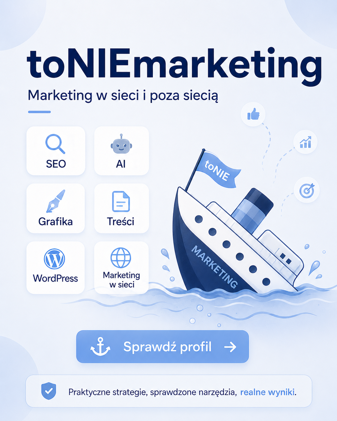 to NIE marketing Facebook ad: toNIEmarketing, marketing w sieci i poza siecią.