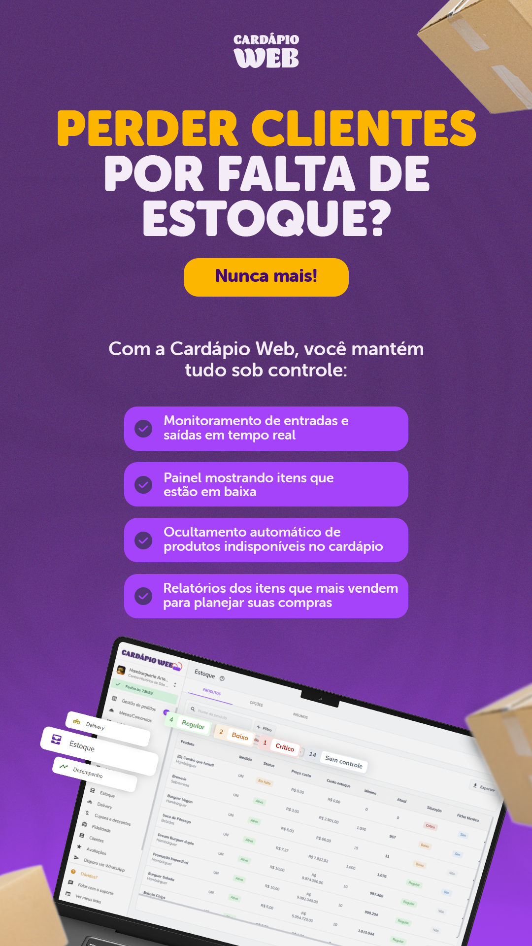 Cardápio Web Facebook ad