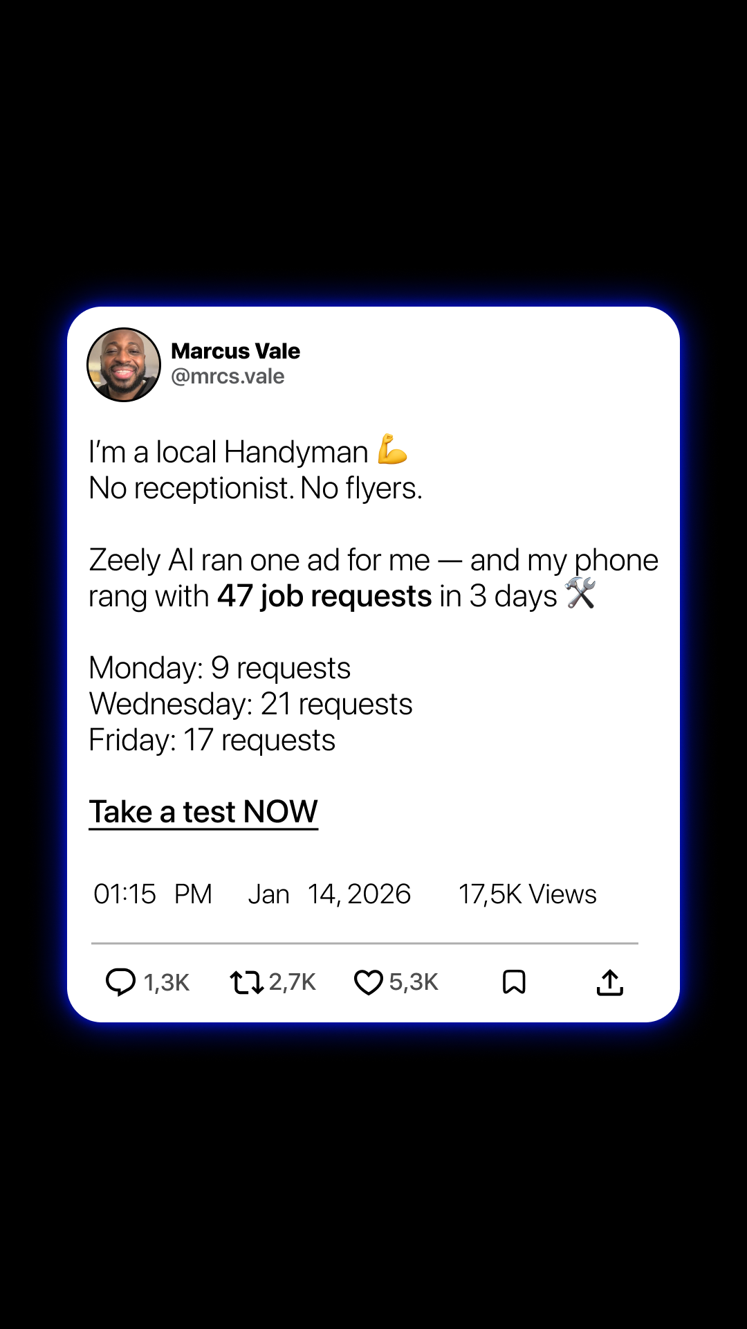 Zeely Facebook ad