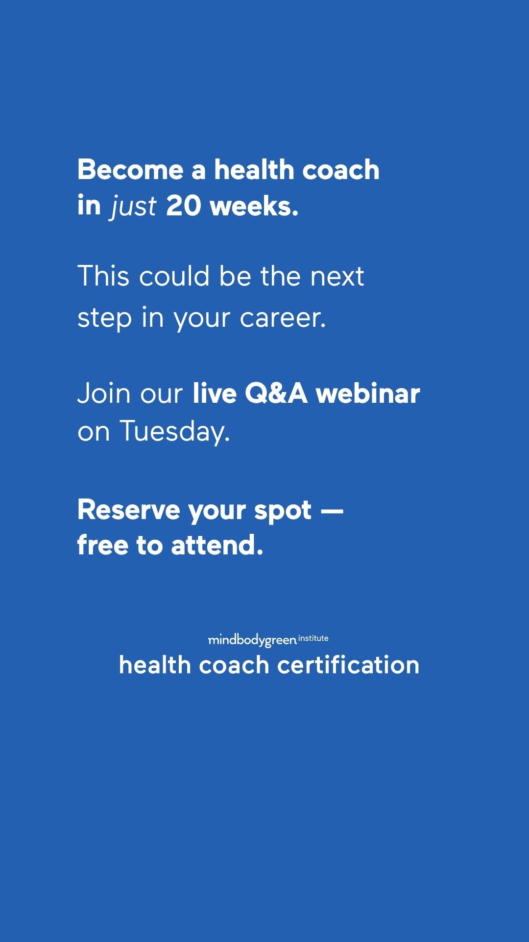 mindbodygreen Institute Facebook ad