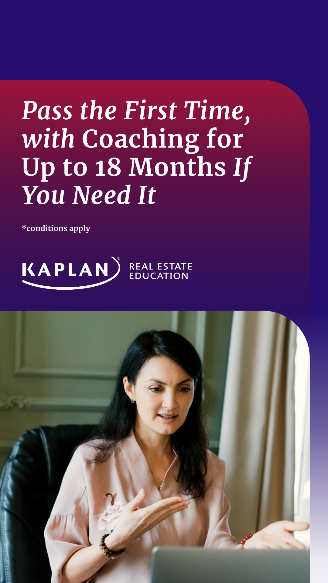 Kaplan Real Estate Education Facebook ad