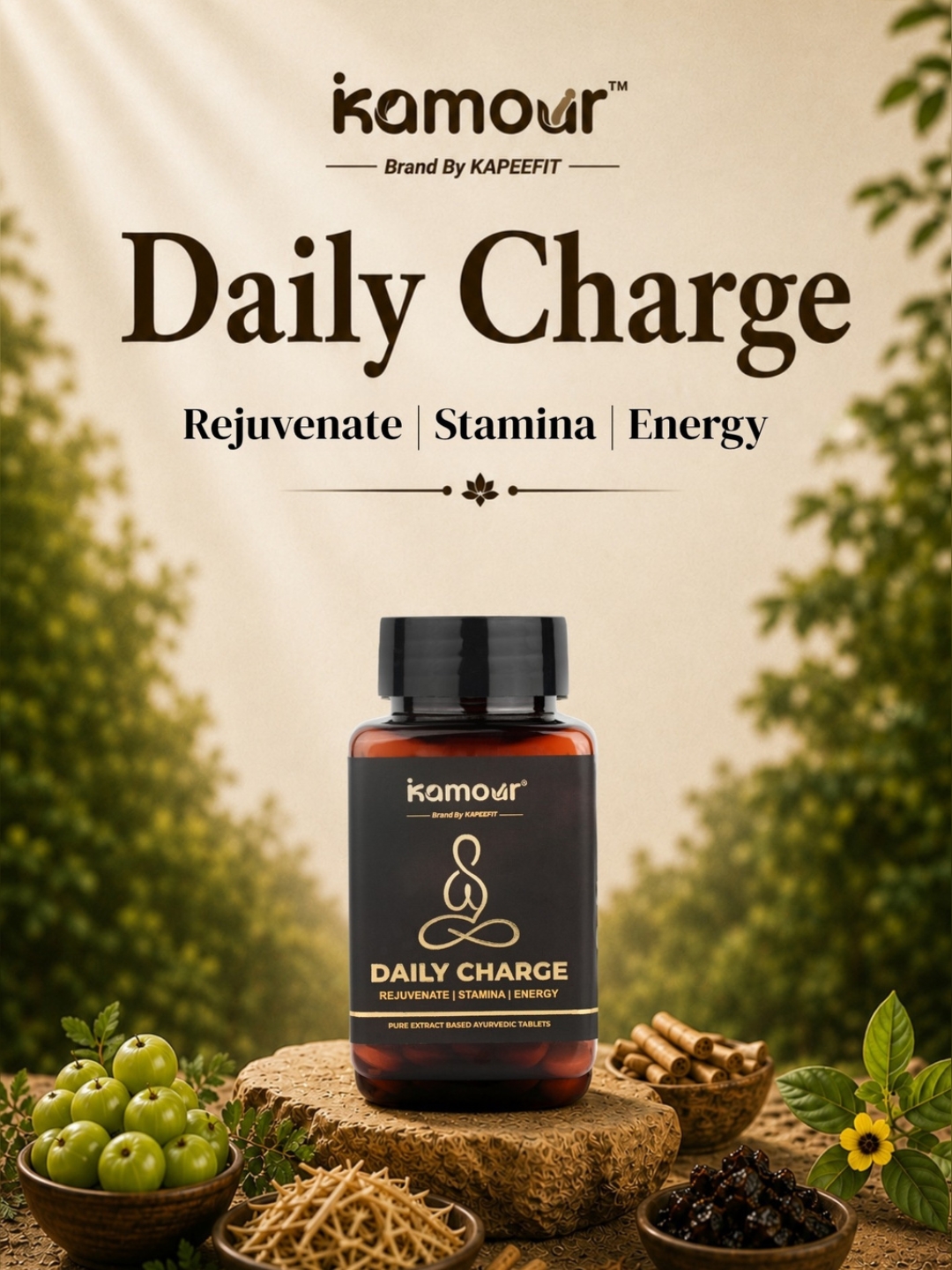 Kamour.in Facebook ad: Feeling tired or low on daily energy?