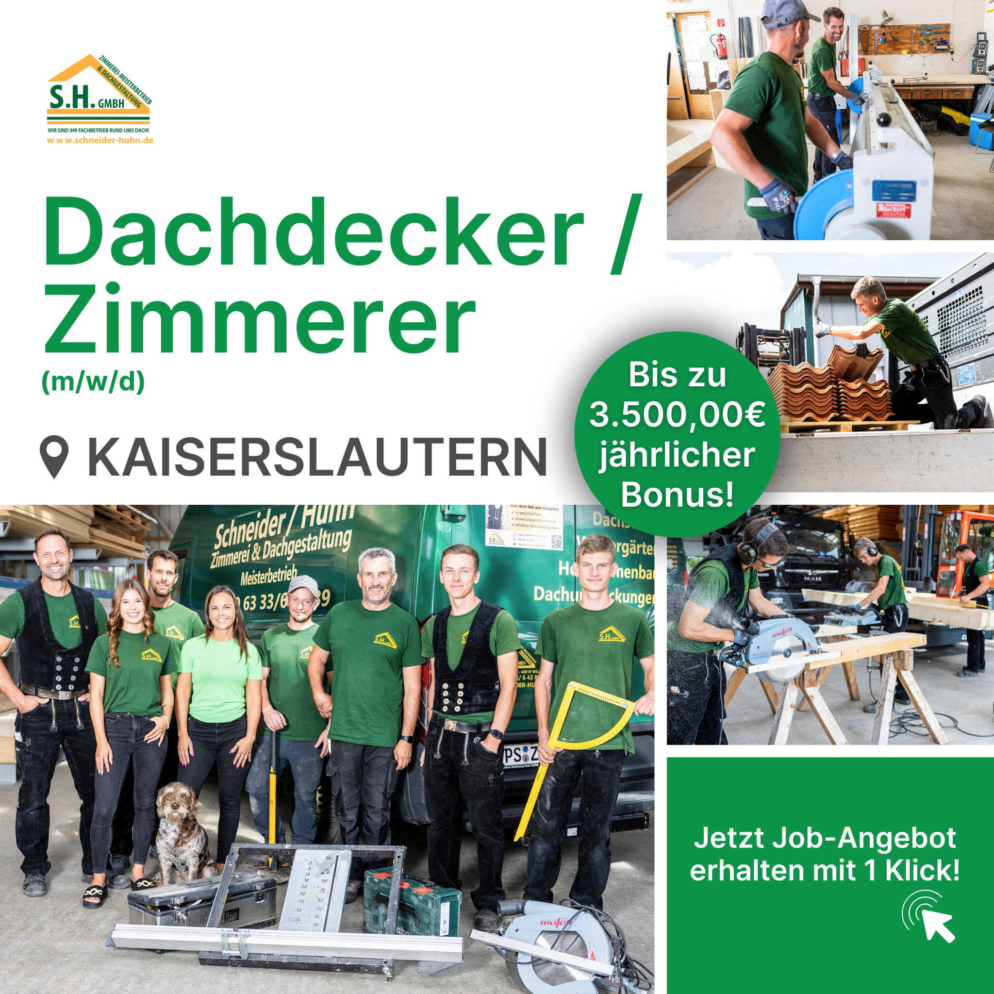 Candidate Flow Dachdecker Jobs Facebook ad: Du möchtest ein unwiderstehliches Job-Angebot?