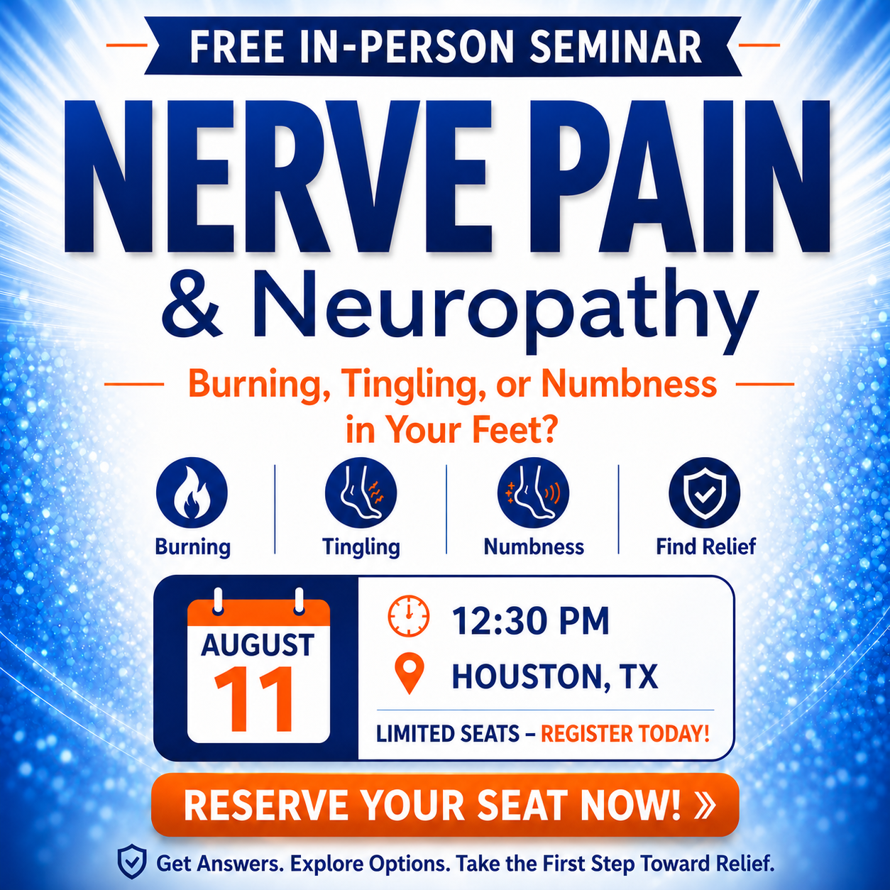 Texas Regional Health-Missouri City, Texas Facebook ad: Burning or Tingling Feet? Learn the Real Cause.