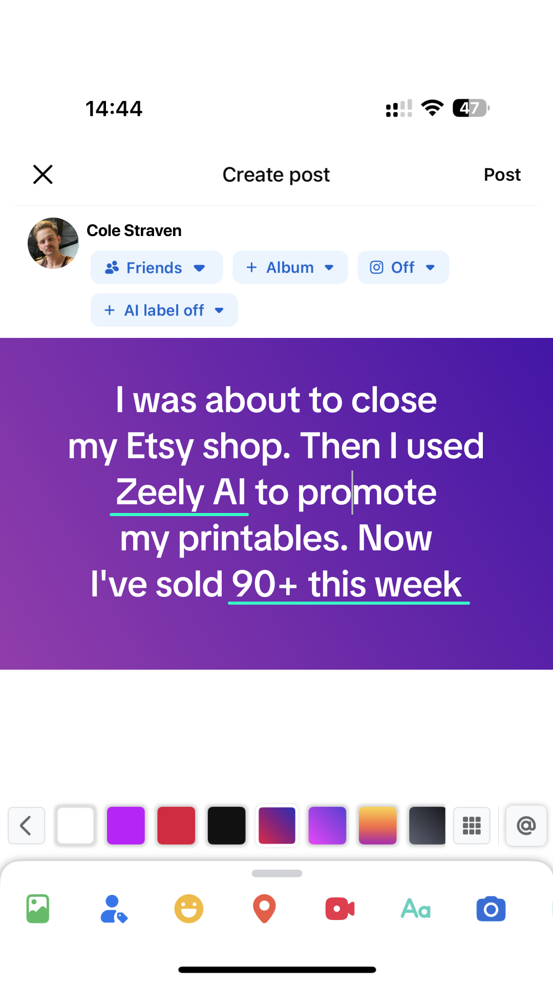 Zeely: AI Ads Maker Facebook ad