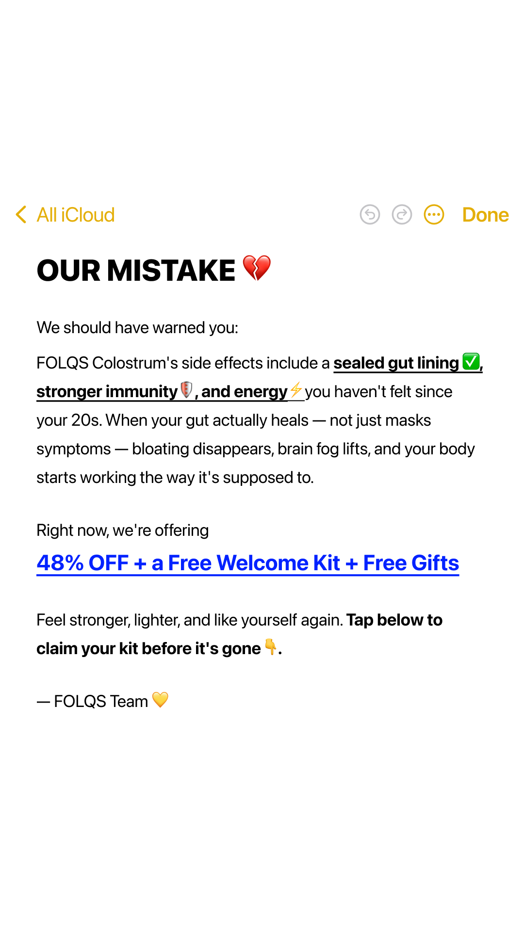Folqs Facebook ad