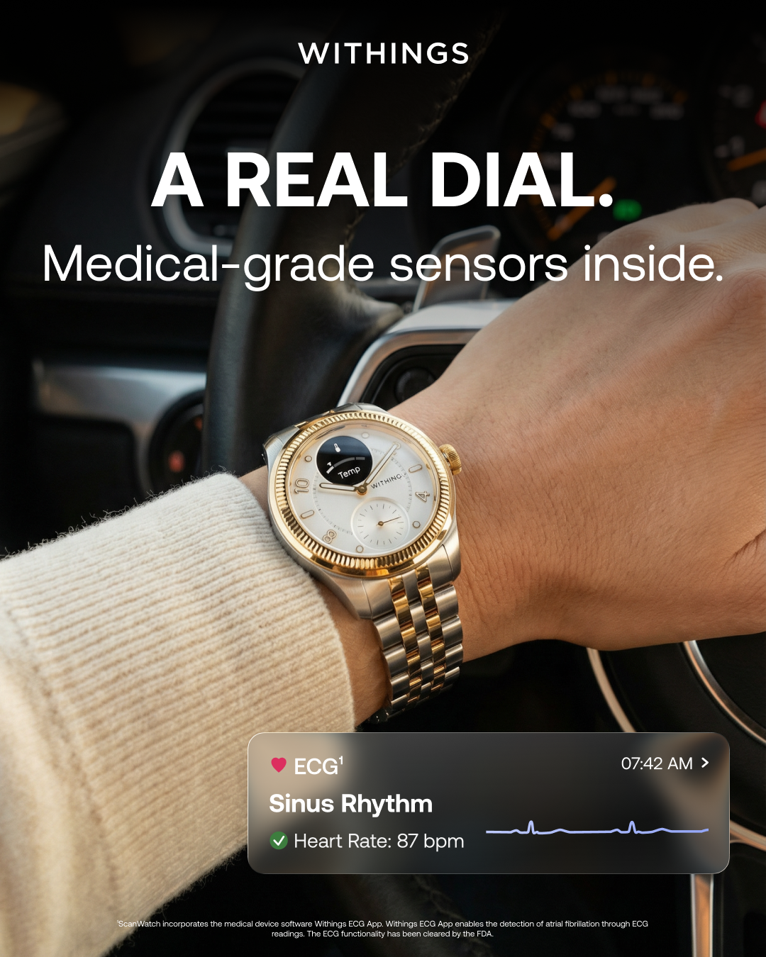 Withings Facebook ad: A watch that watches over you.