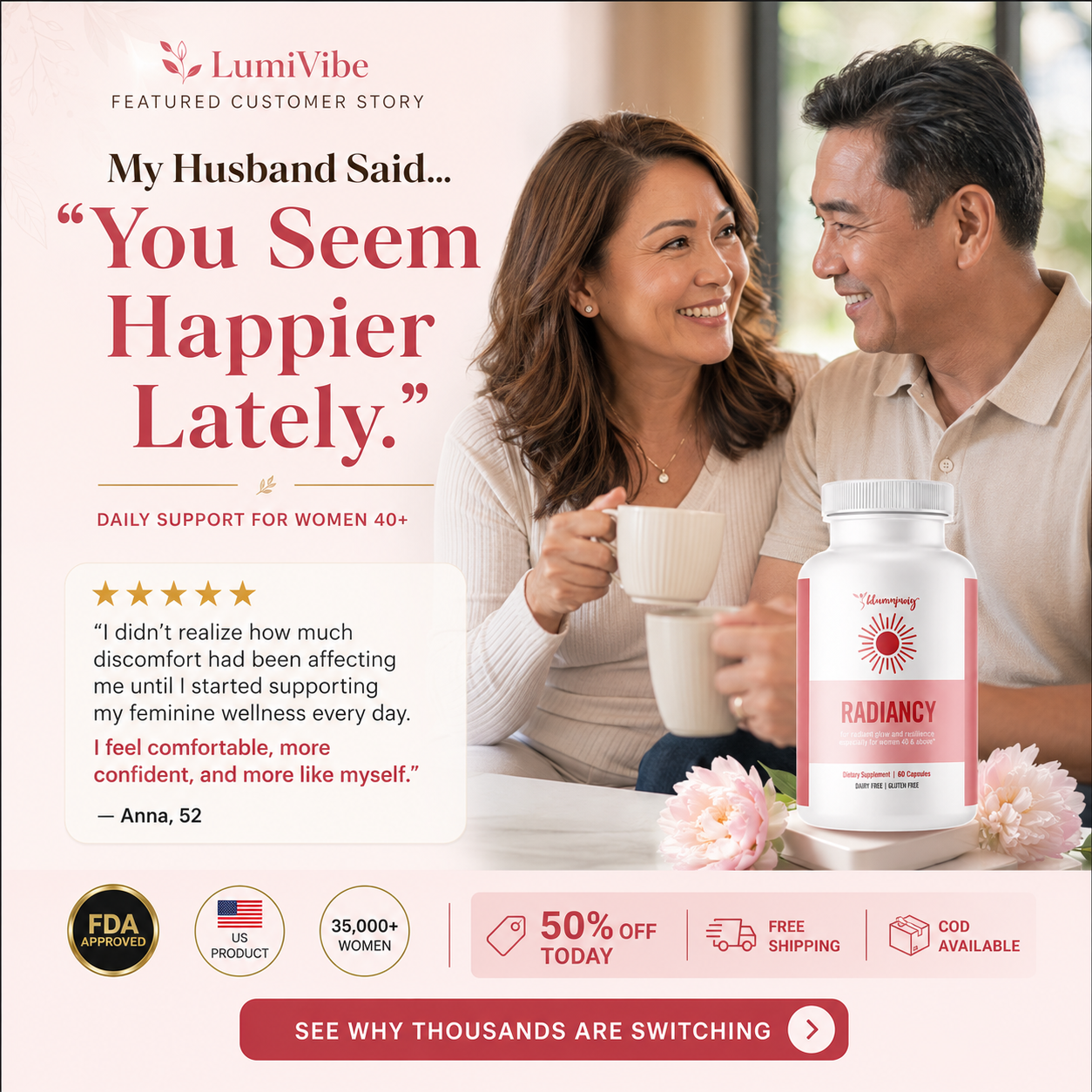 LumiVibe - Women's Wellness Facebook ad: Radiancy Vaginal Probiotics