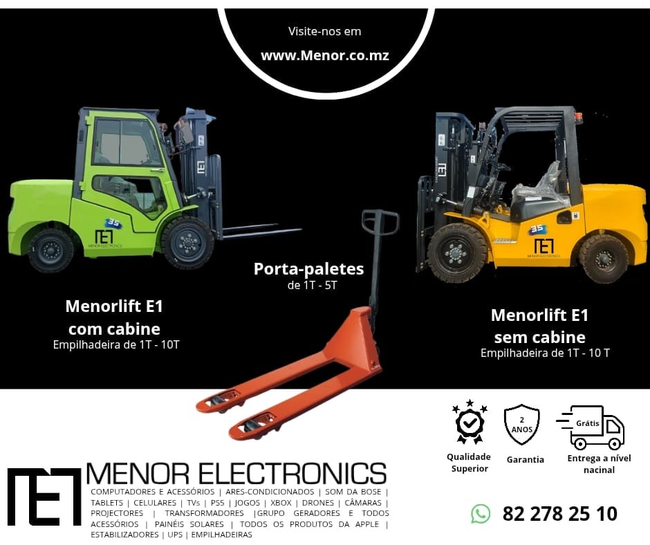 Menor Electronics Facebook ad: Menorlift E1 é a marca de empilhadeiras da…