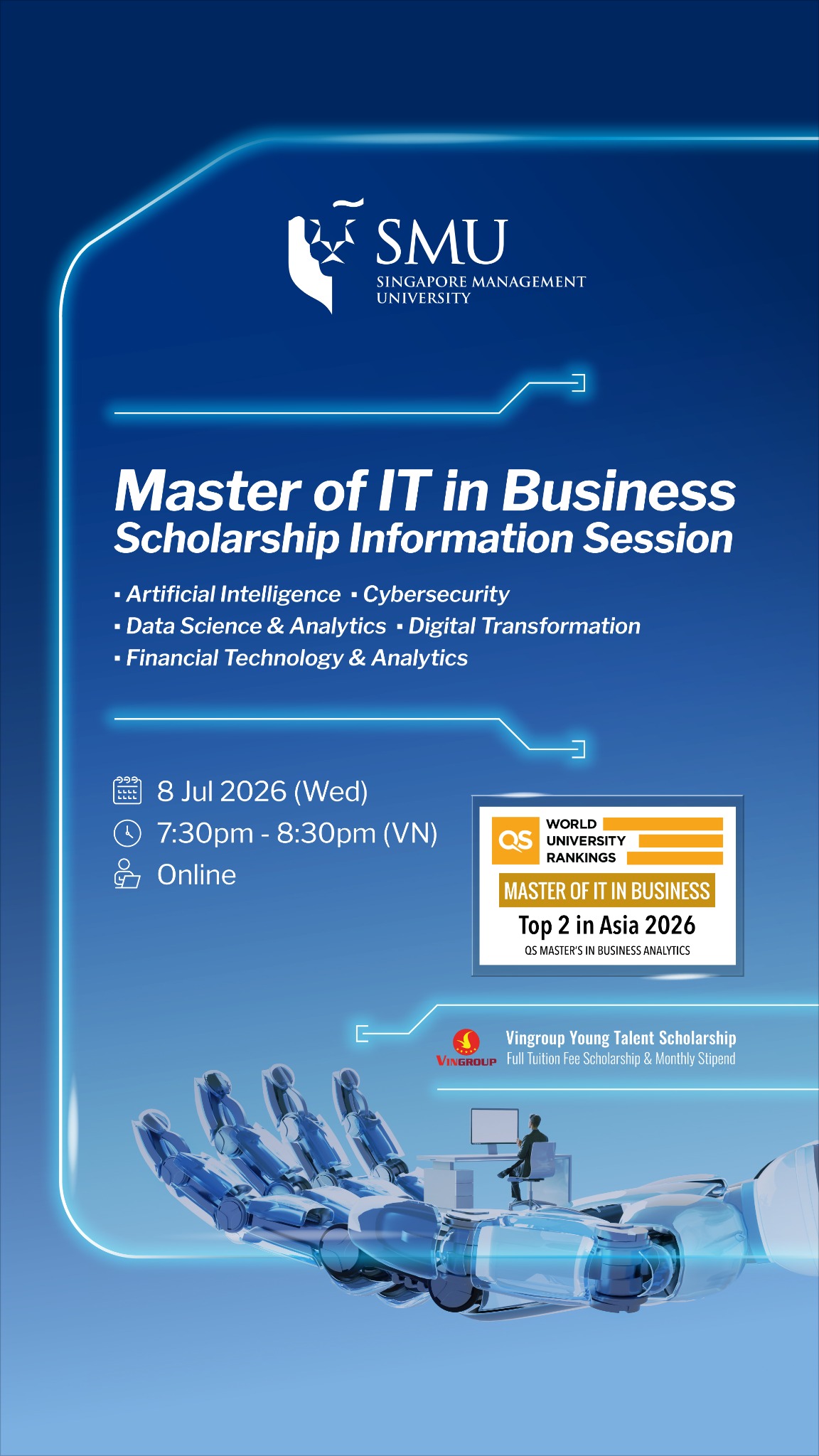 SMU Master of Information Technology in Business - MITB Facebook ad