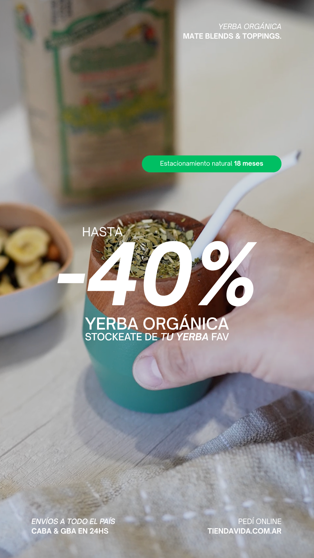 Tienda Vida Facebook ad: Más de 3000 productos naturales a un click…
