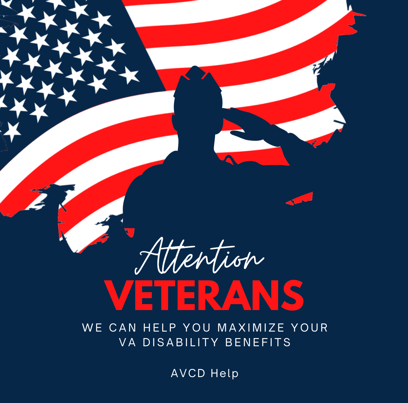 AVDC Help Facebook ad: Entitled To VA Disability Benefits? Find Out