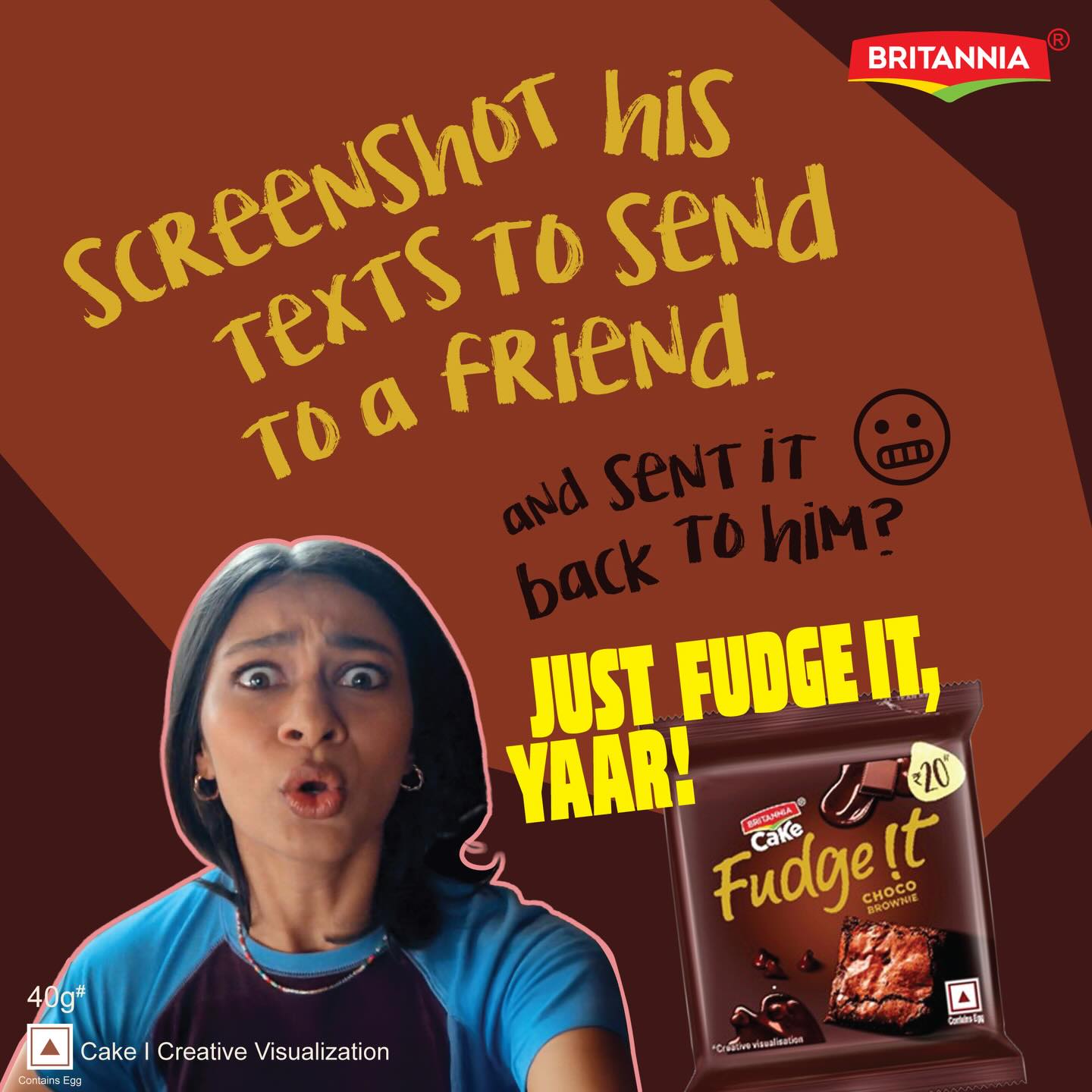 Britannia Cakes Facebook ad: Britannia Brownie - Just Fudge it