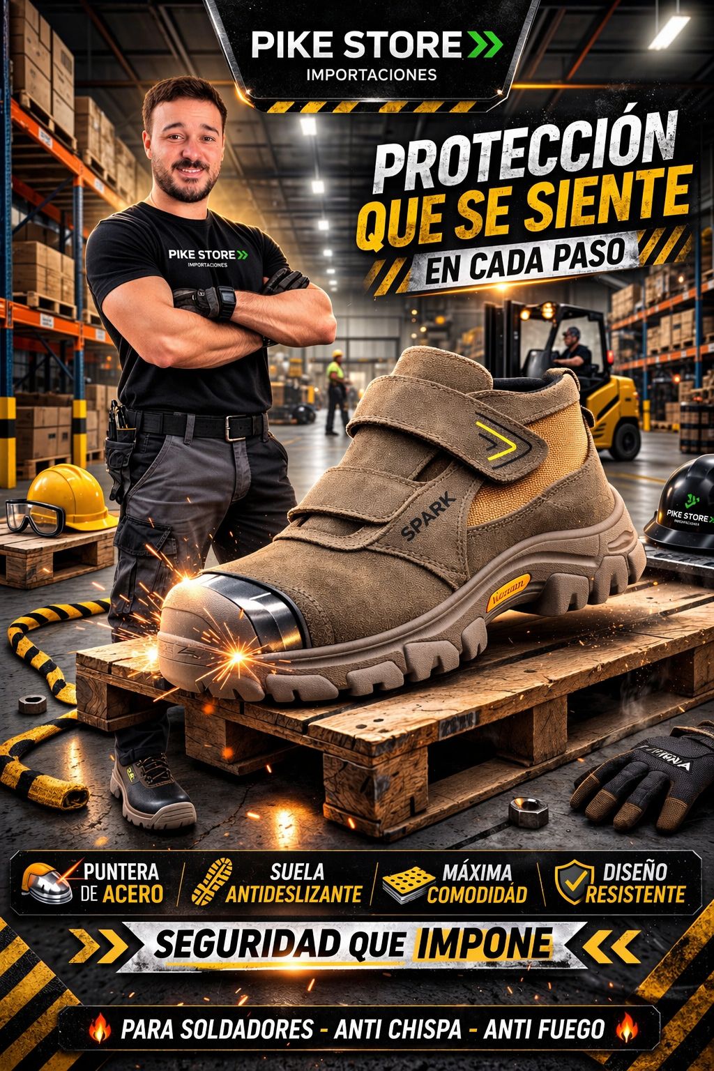 PikeStore.uy Facebook ad: Zapatos de seguridad