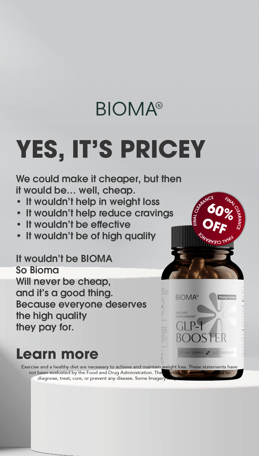 Bioma - GLP1 Booster Facebook ad