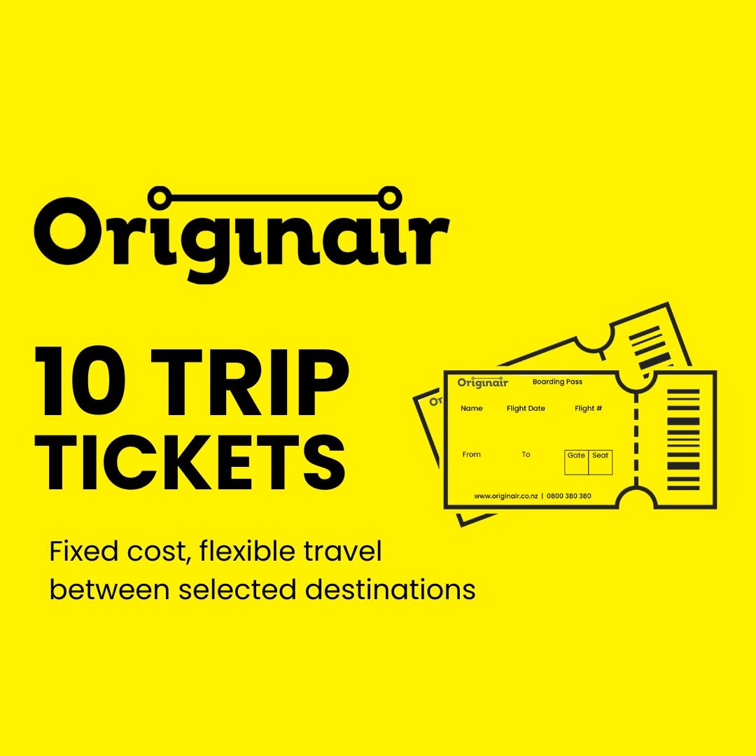 Originair Facebook ad: Lock in your price with 10 trip tickets!
