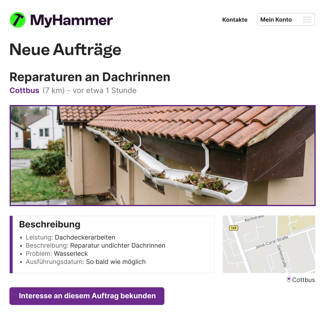 MyHammer Facebook ad