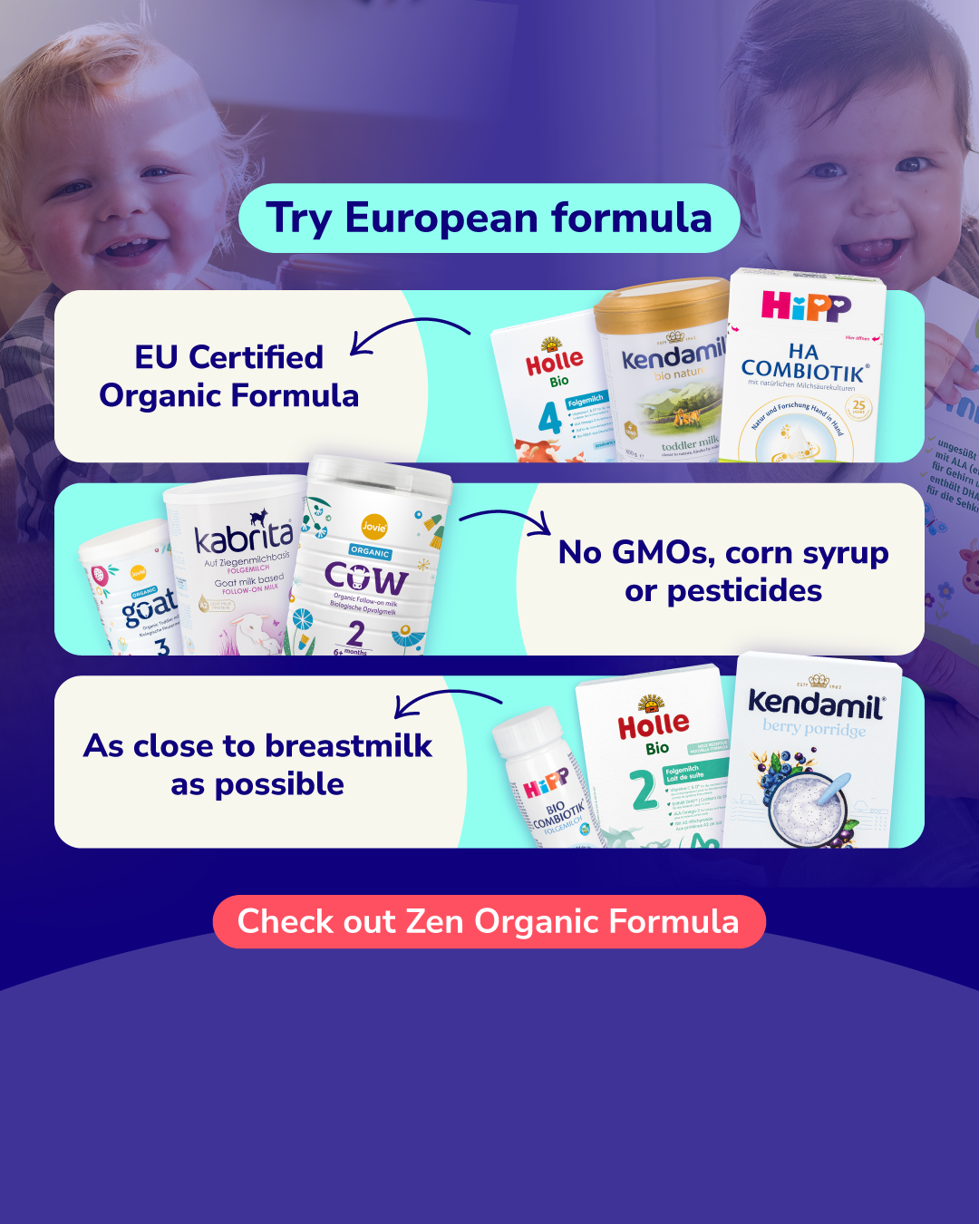 Zen Organic Formula Facebook ad