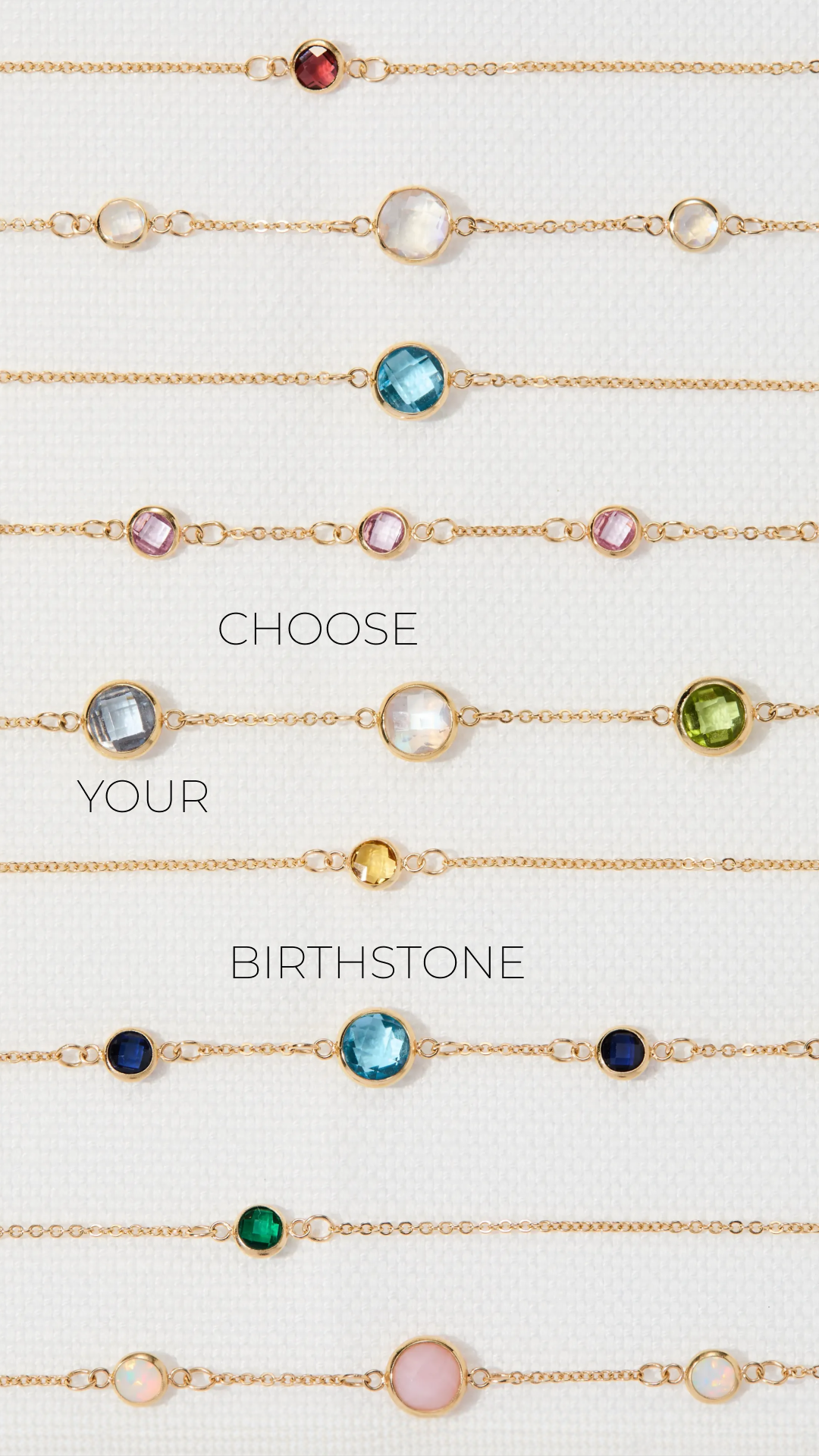 HAVERHILL Collection Facebook ad: 14k Gold Birthstone Jewelry