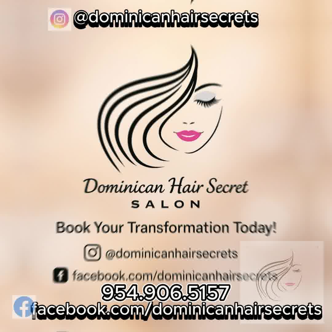Dominican Hair Secrets Salon Facebook ad: Experience the magic of professional hair care.