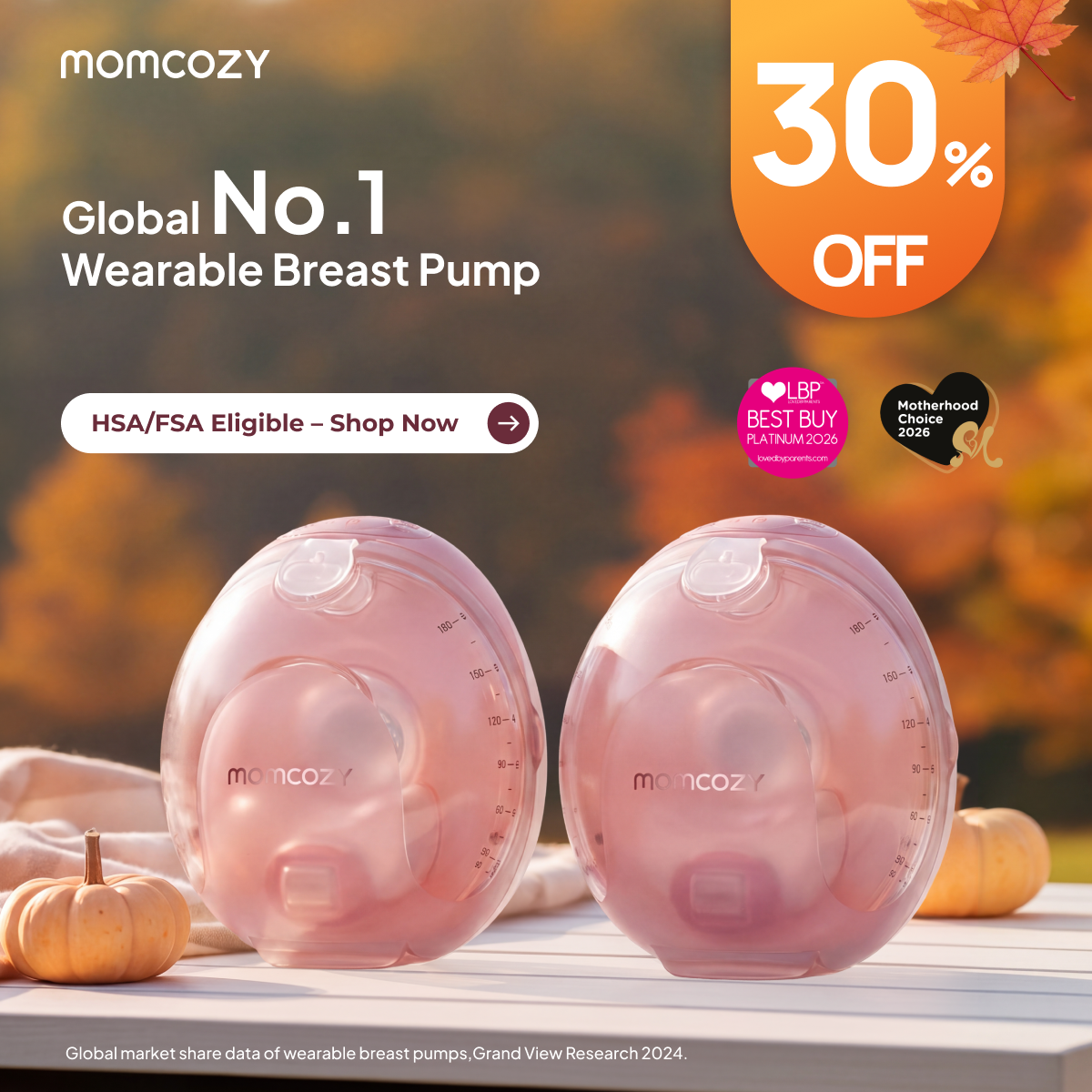 Momcozy Facebook ad: Warm-Massage Pumping, Reimagined