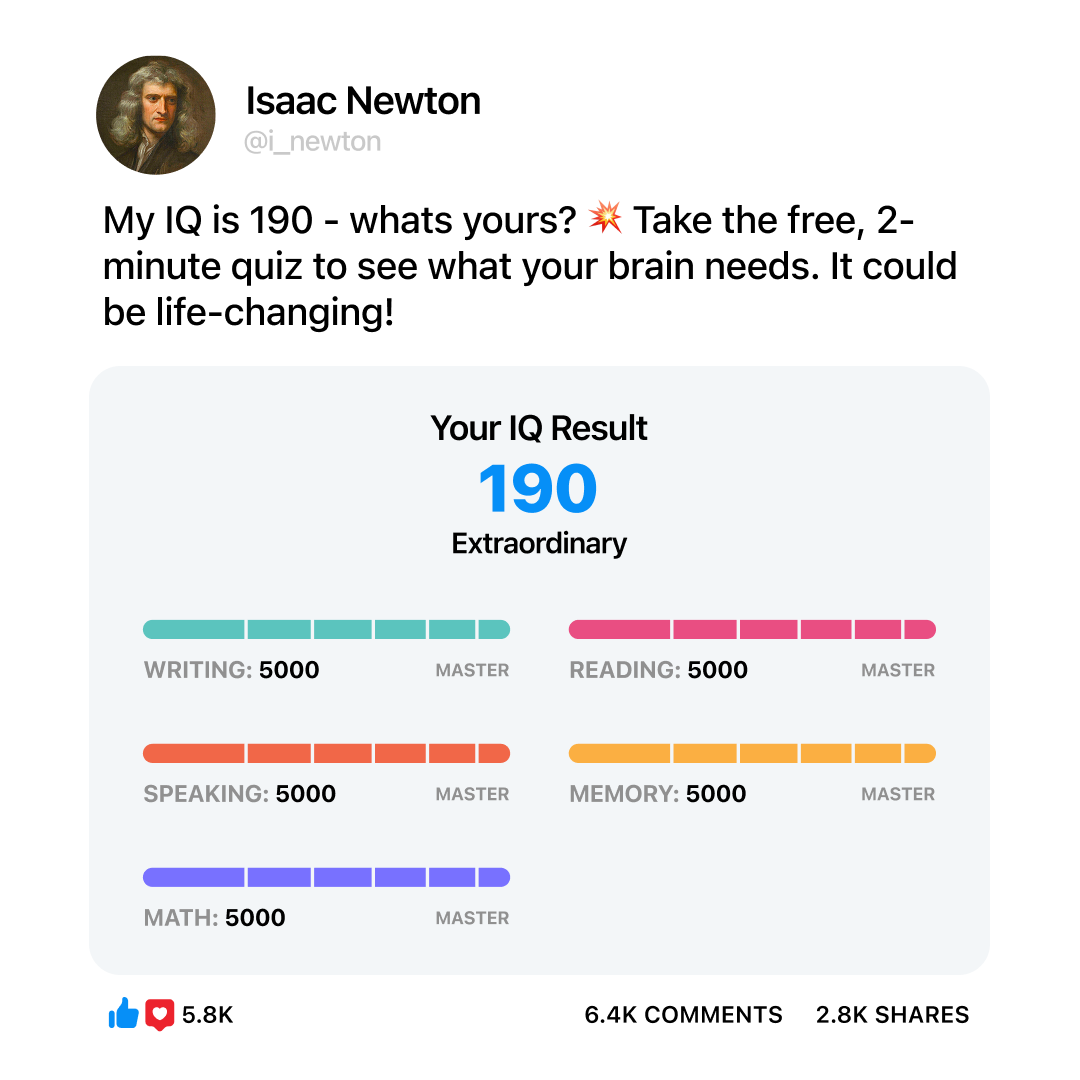 Elevate - Brain Training Facebook ad