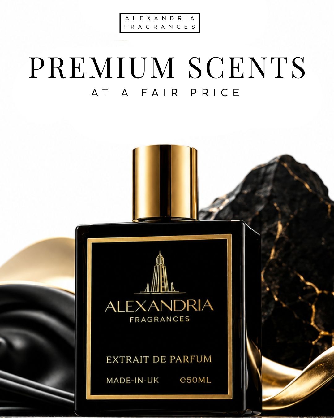 Alexandria Fragrances UK Facebook ad: Now Shipping To Your Country