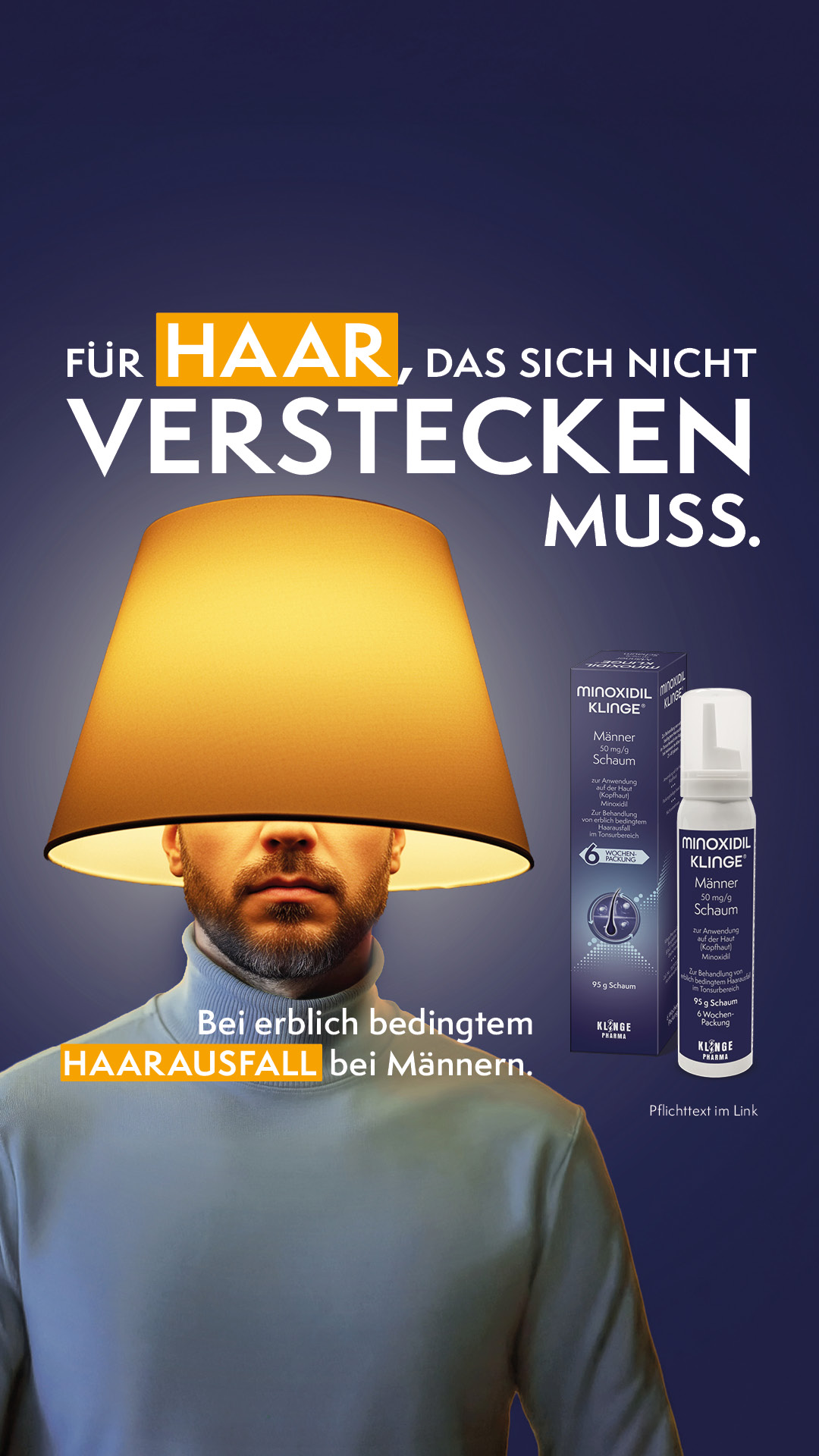 Minoxidil Klinge Facebook ad from May 1, 2026