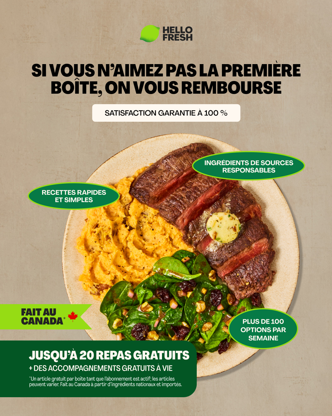 HelloFresh Facebook ad