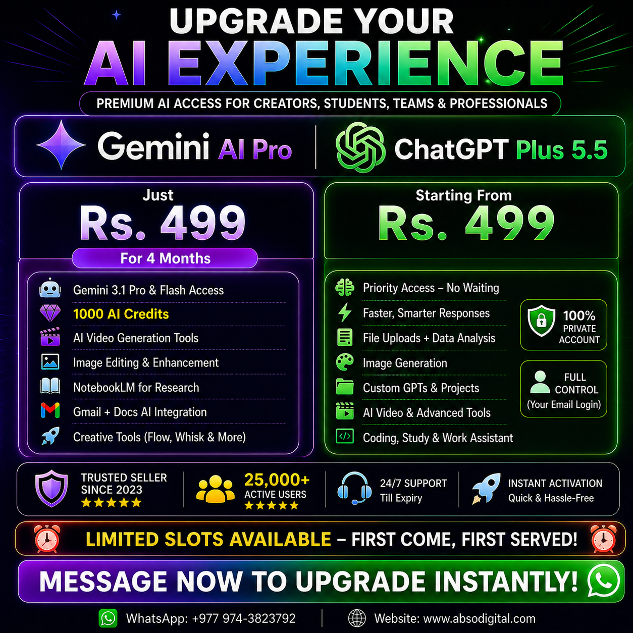 ABSO · Digital Facebook ad from Apr 27, 2026